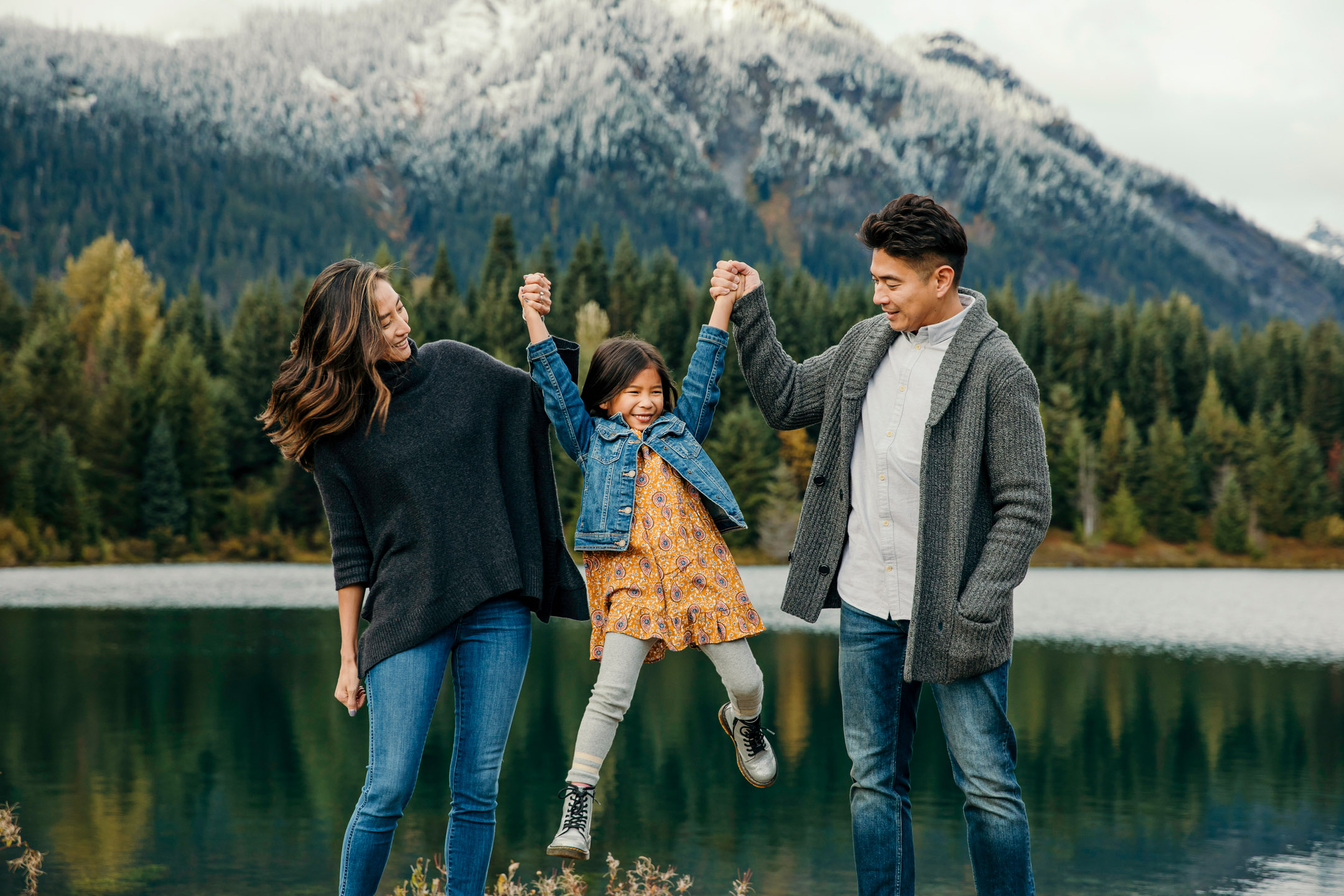 Family photography session at Snoqualmie Pass in the mountains by Snoqualmie Family Photographer James Thomas Long Photography