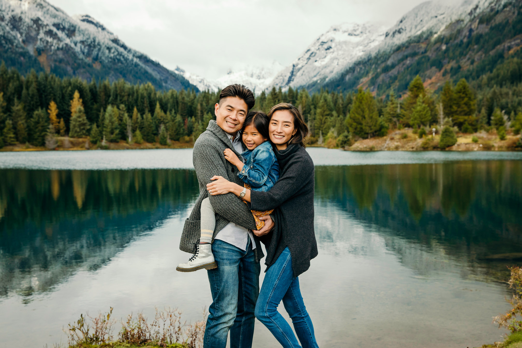 Family photography session at Snoqualmie Pass in the mountains by Snoqualmie Family Photographer James Thomas Long Photography