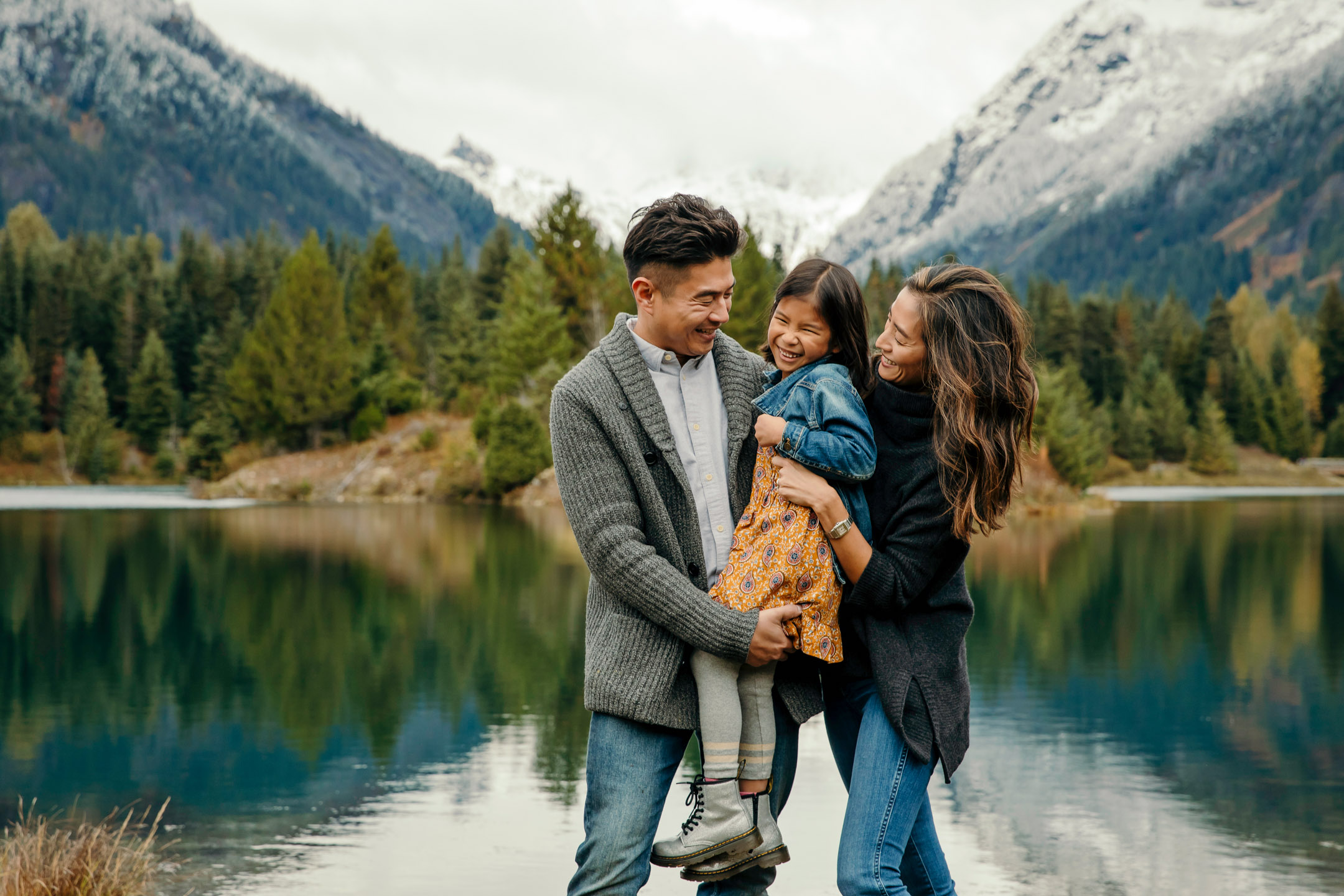 Family photography session at Snoqualmie Pass in the mountains by Snoqualmie Family Photographer James Thomas Long Photography