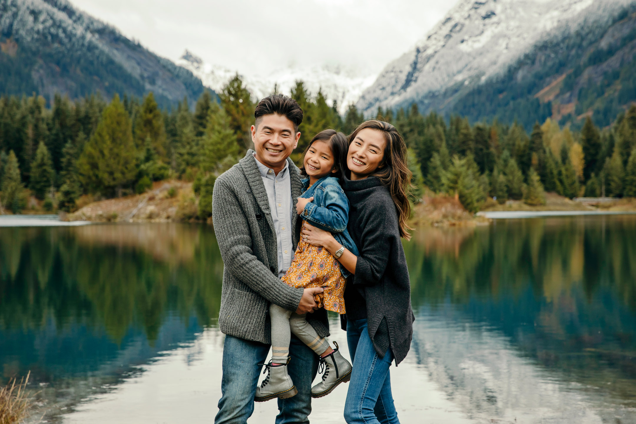 Family photography session at Snoqualmie Pass in the mountains by Snoqualmie Family Photographer James Thomas Long Photography