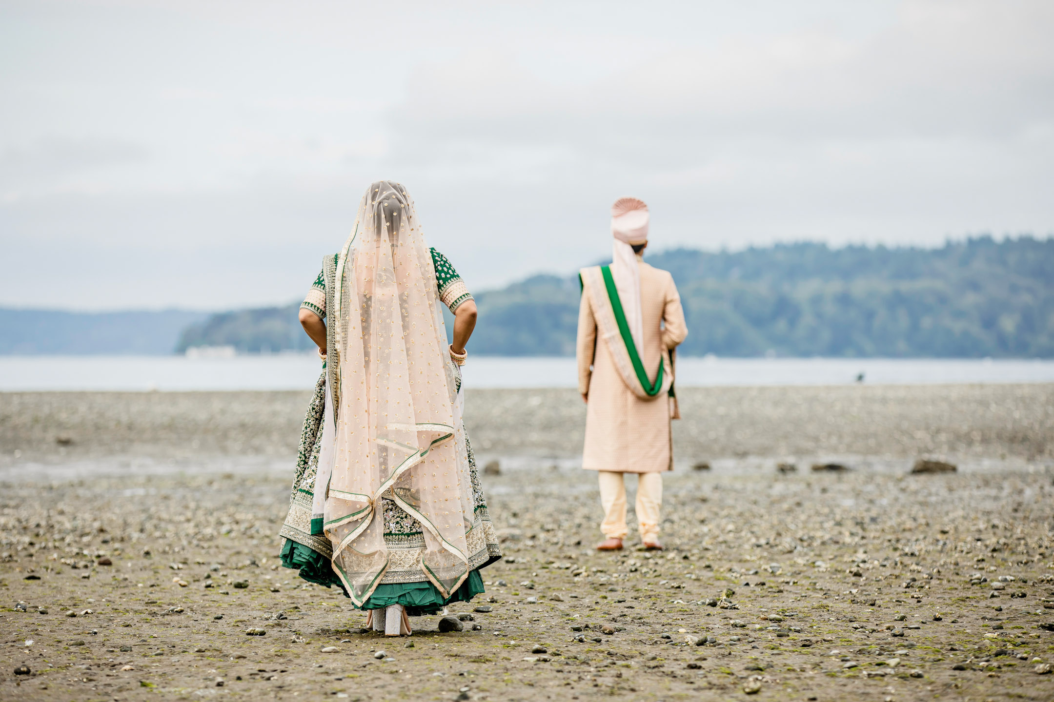 Des Moines Beach Park Indian Wedding by Seattle Wedding Photographer James Thomas Long Photography