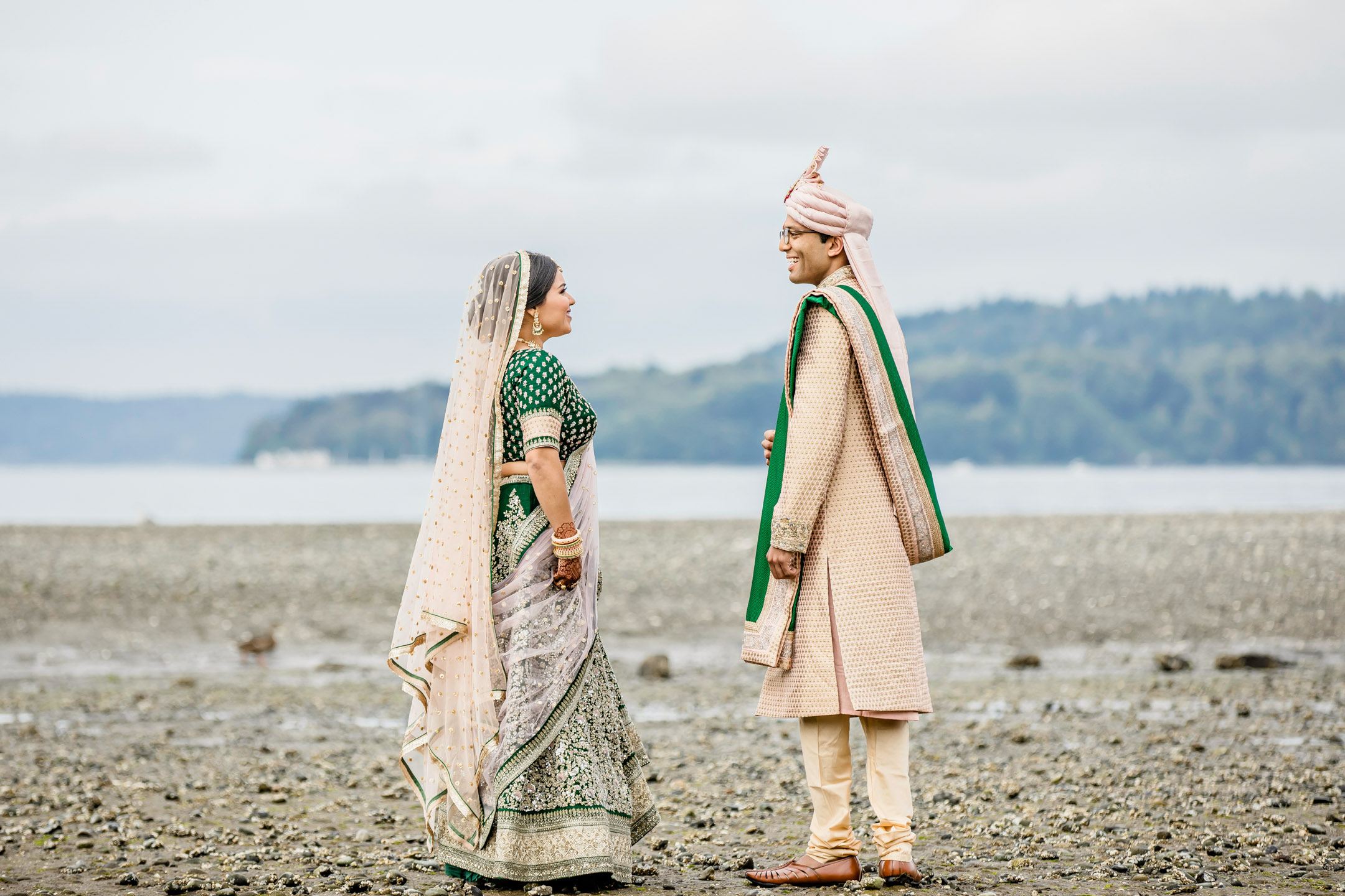 Des Moines Beach Park Indian Wedding by Seattle Wedding Photographer James Thomas Long Photography