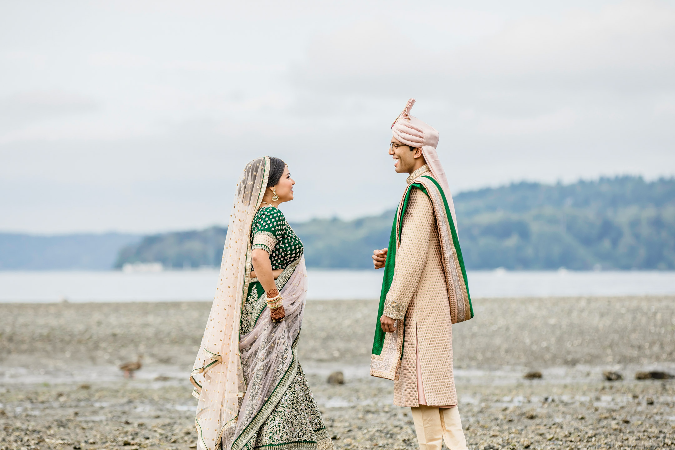 Des Moines Beach Park Indian Wedding by Seattle Wedding Photographer James Thomas Long Photography