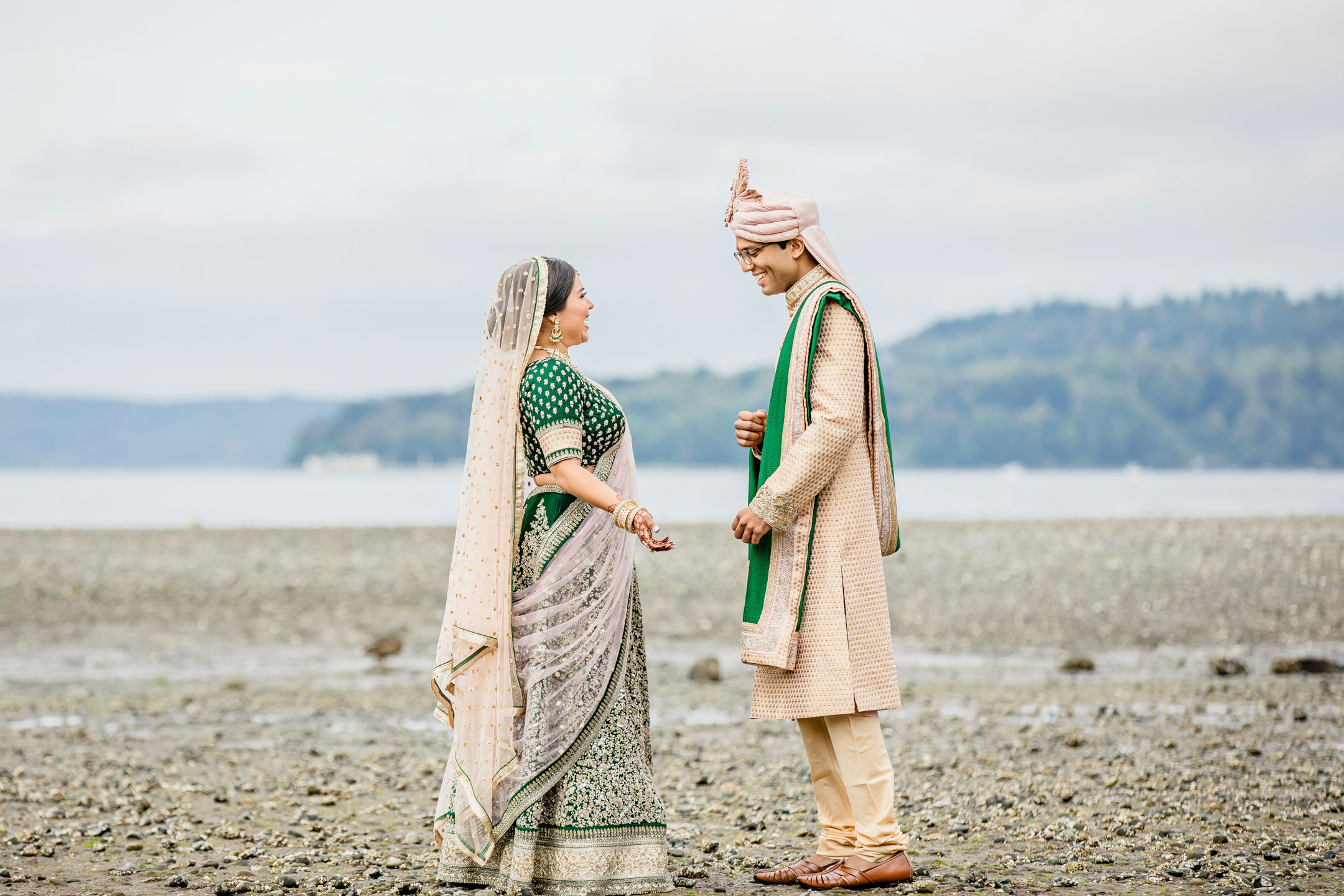 Des Moines Beach Park Indian Wedding by Seattle Wedding Photographer James Thomas Long Photography