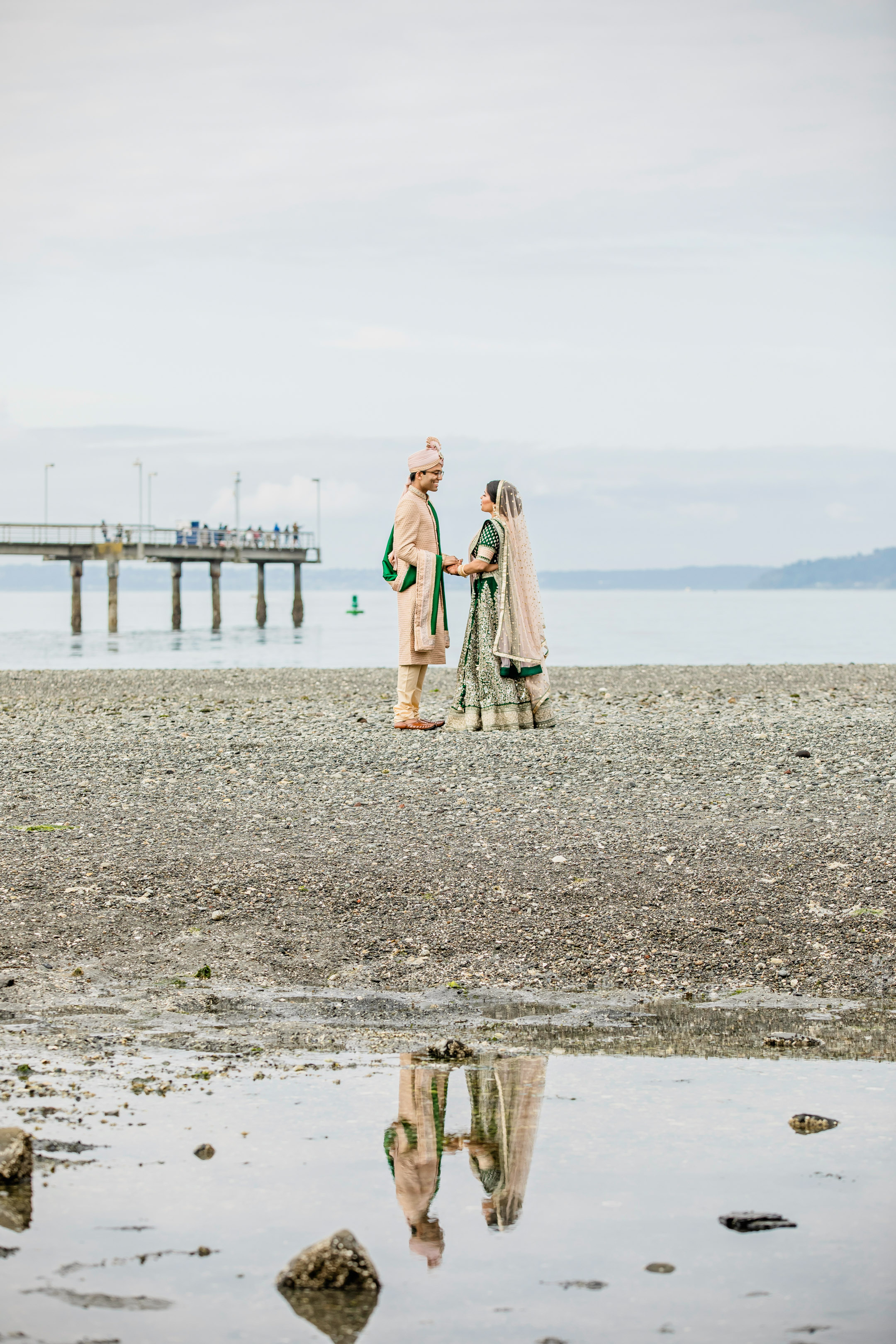 Des Moines Beach Park Indian Wedding by Seattle Wedding Photographer James Thomas Long Photography