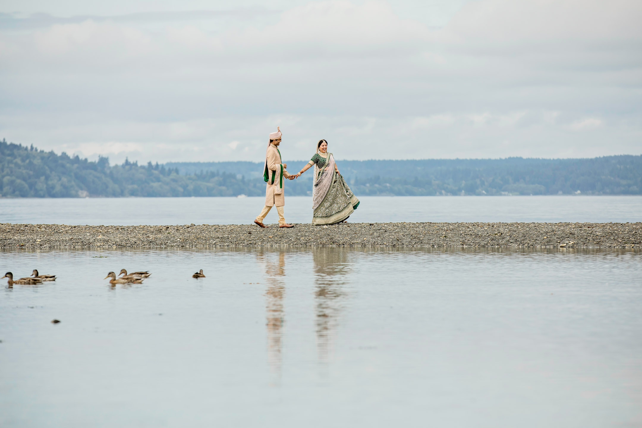 Des Moines Beach Park Indian Wedding by Seattle Wedding Photographer James Thomas Long Photography