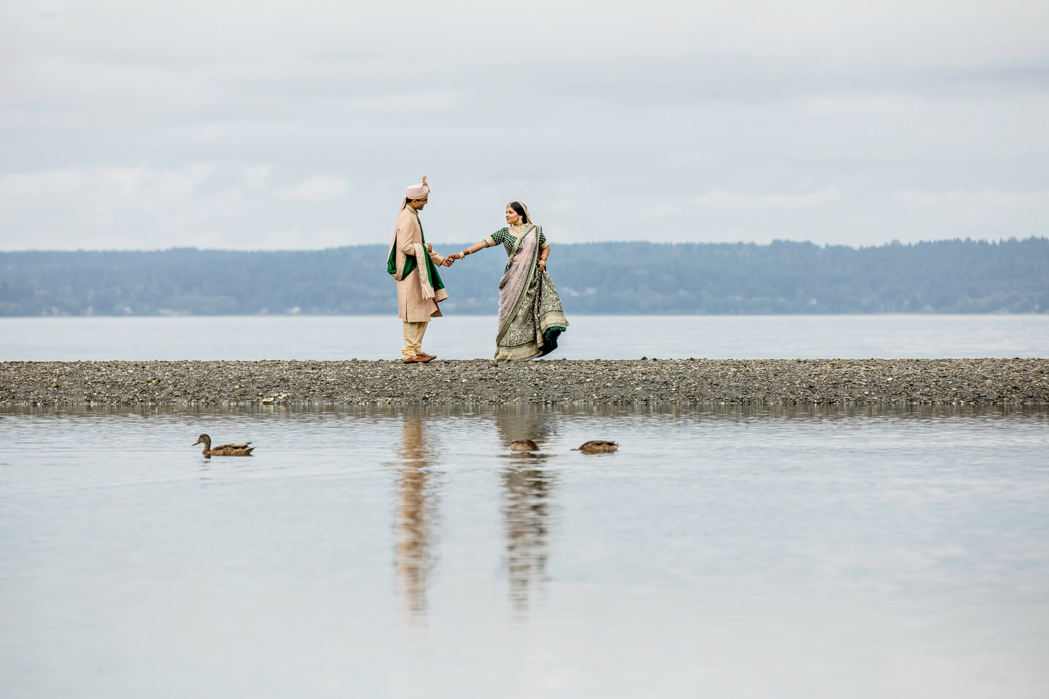 Des Moines Beach Park Indian Wedding by Seattle Wedding Photographer James Thomas Long Photography