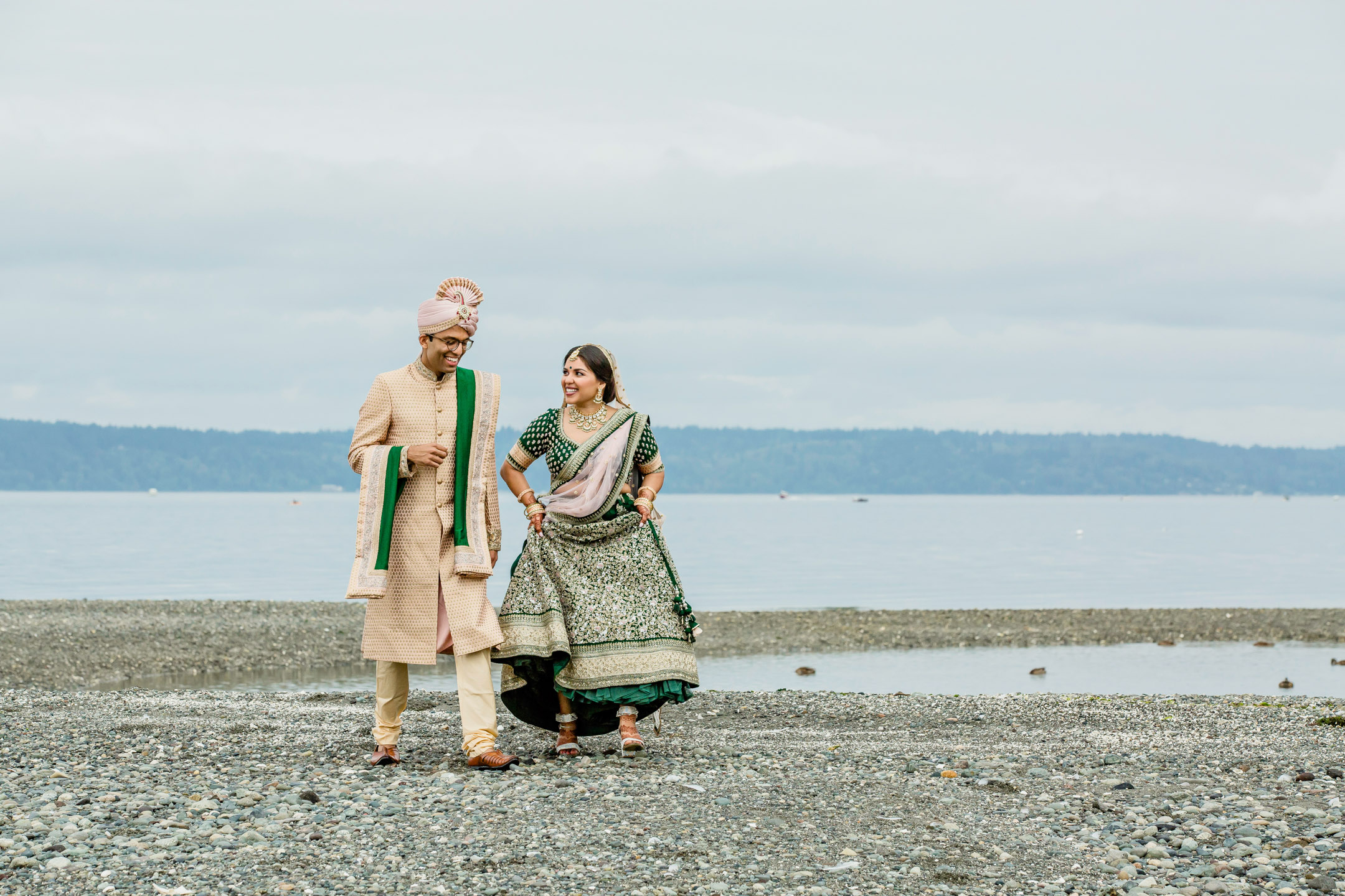 Des Moines Beach Park Indian Wedding by Seattle Wedding Photographer James Thomas Long Photography