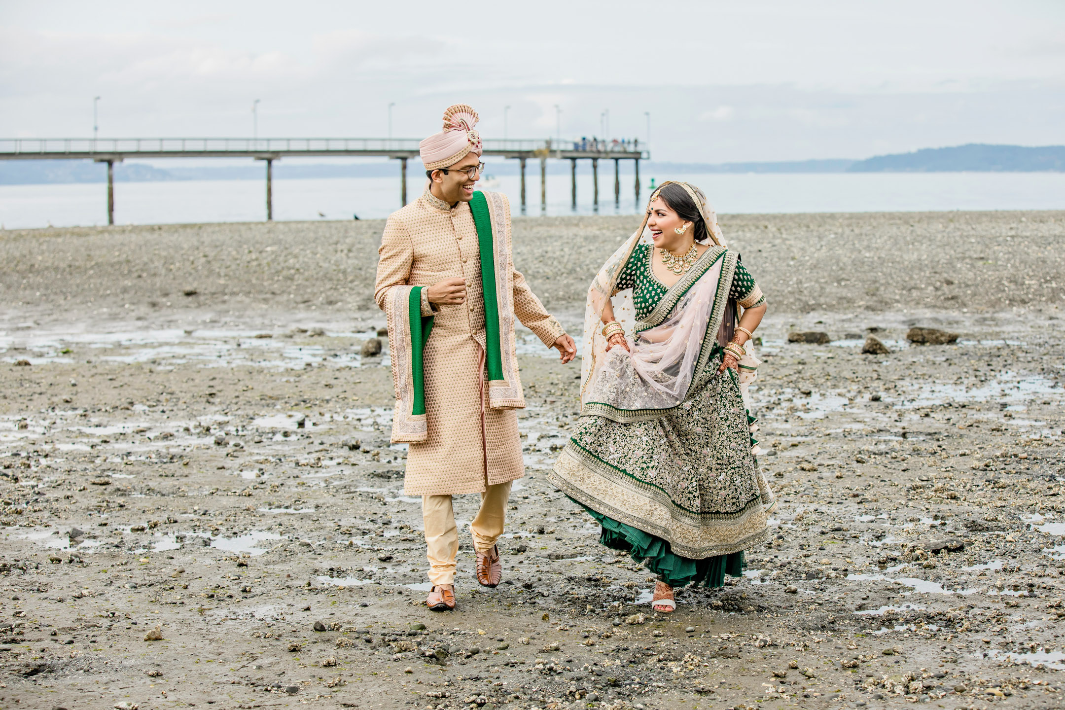 Des Moines Beach Park Indian Wedding by Seattle Wedding Photographer James Thomas Long Photography