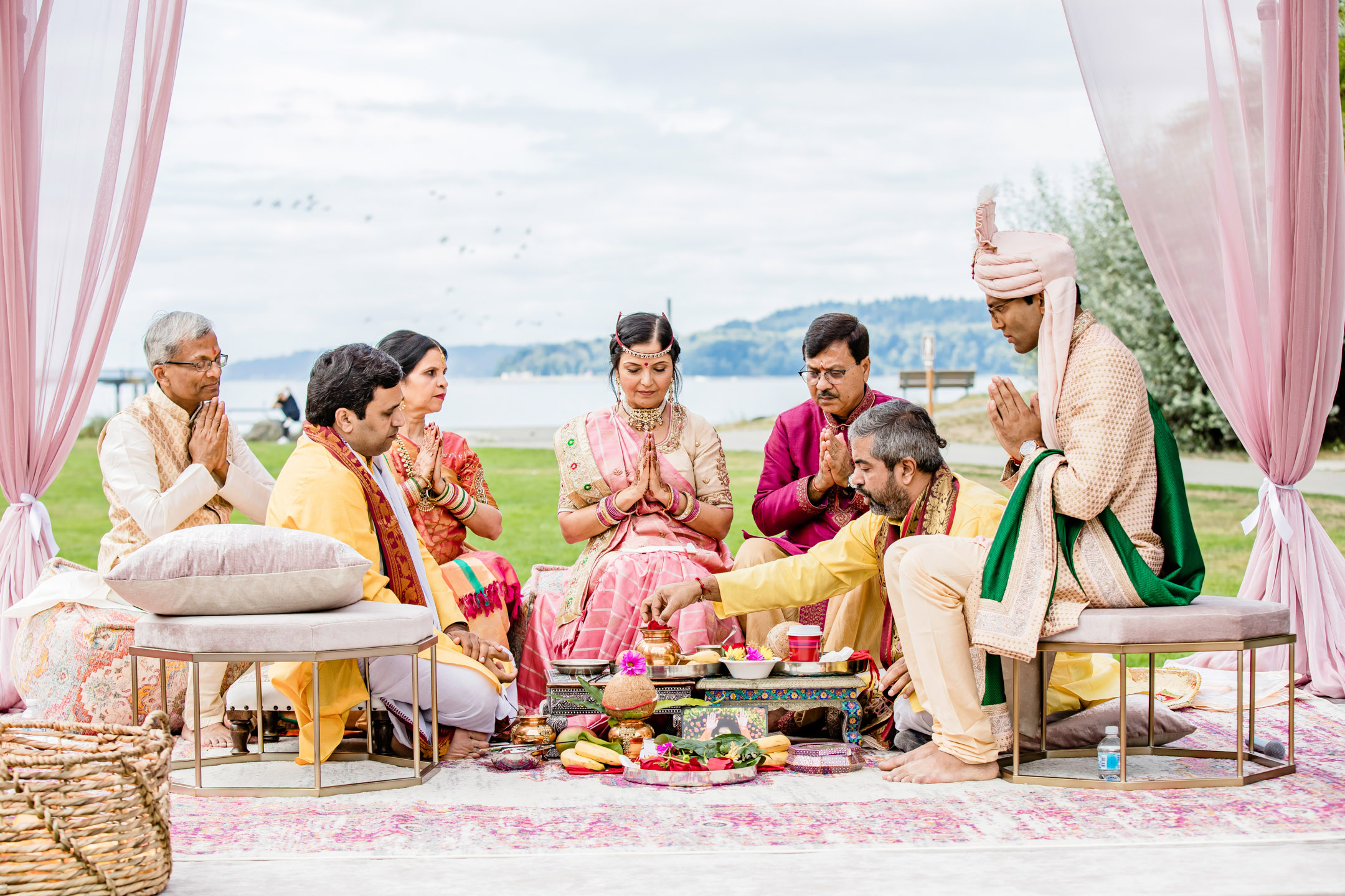 Des Moines Beach Park Indian Wedding by Seattle Wedding Photographer James Thomas Long Photography