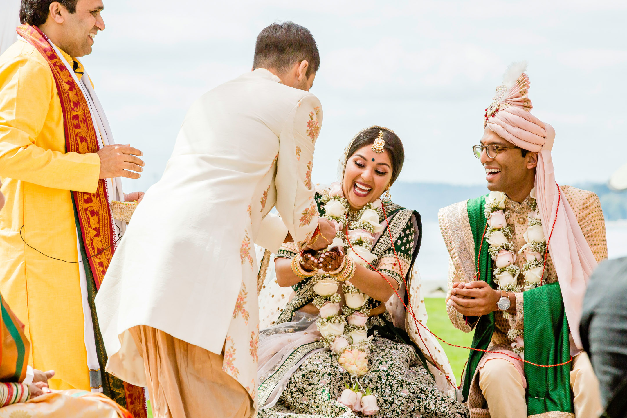 Des Moines Beach Park Indian Wedding by Seattle Wedding Photographer James Thomas Long Photography