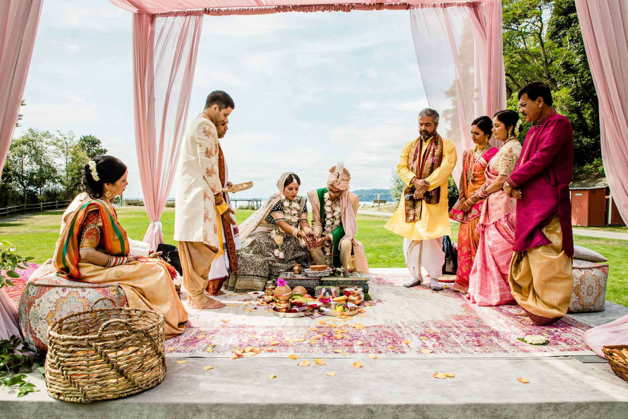 Des Moines Beach Park Indian Wedding by Seattle Wedding Photographer James Thomas Long Photography