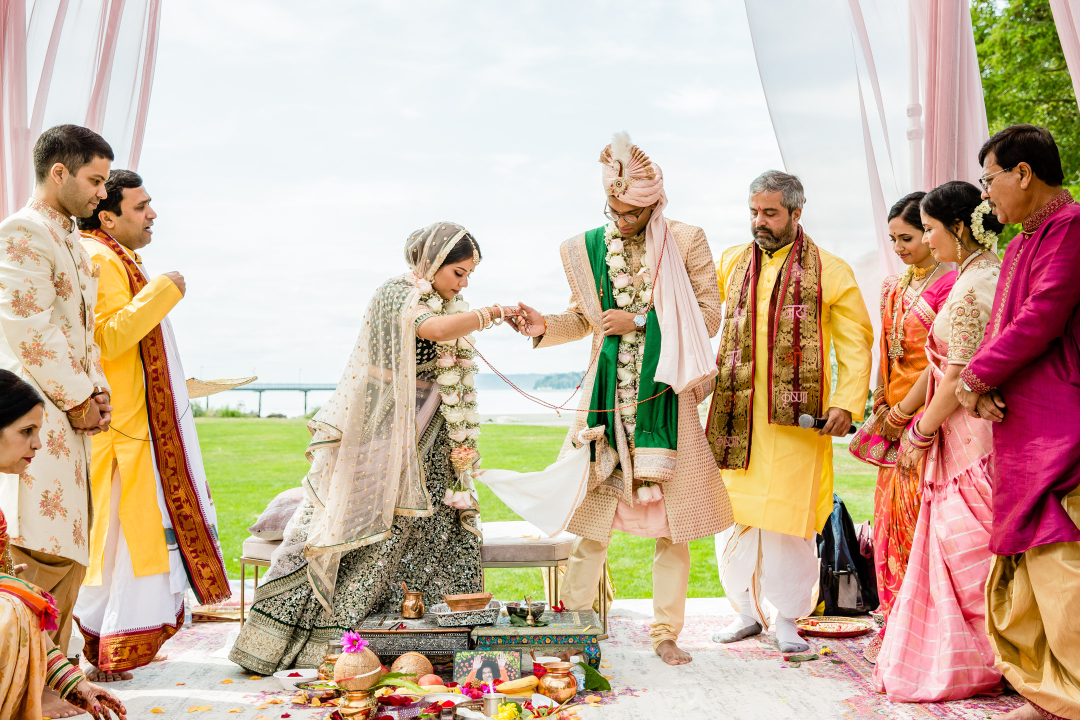 Des Moines Beach Park Indian Wedding by Seattle Wedding Photographer James Thomas Long Photography