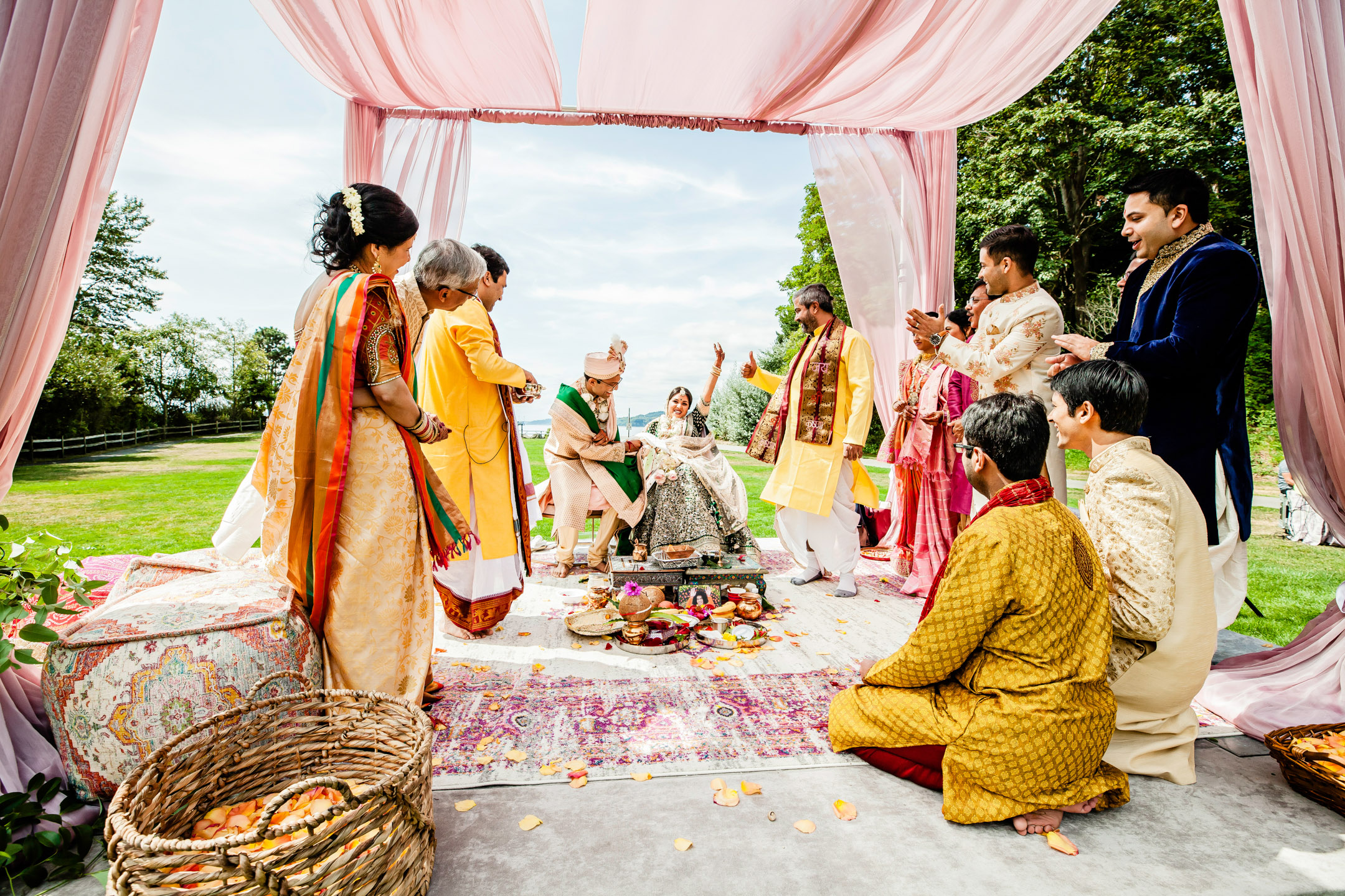 Des Moines Beach Park Indian Wedding by Seattle Wedding Photographer James Thomas Long Photography