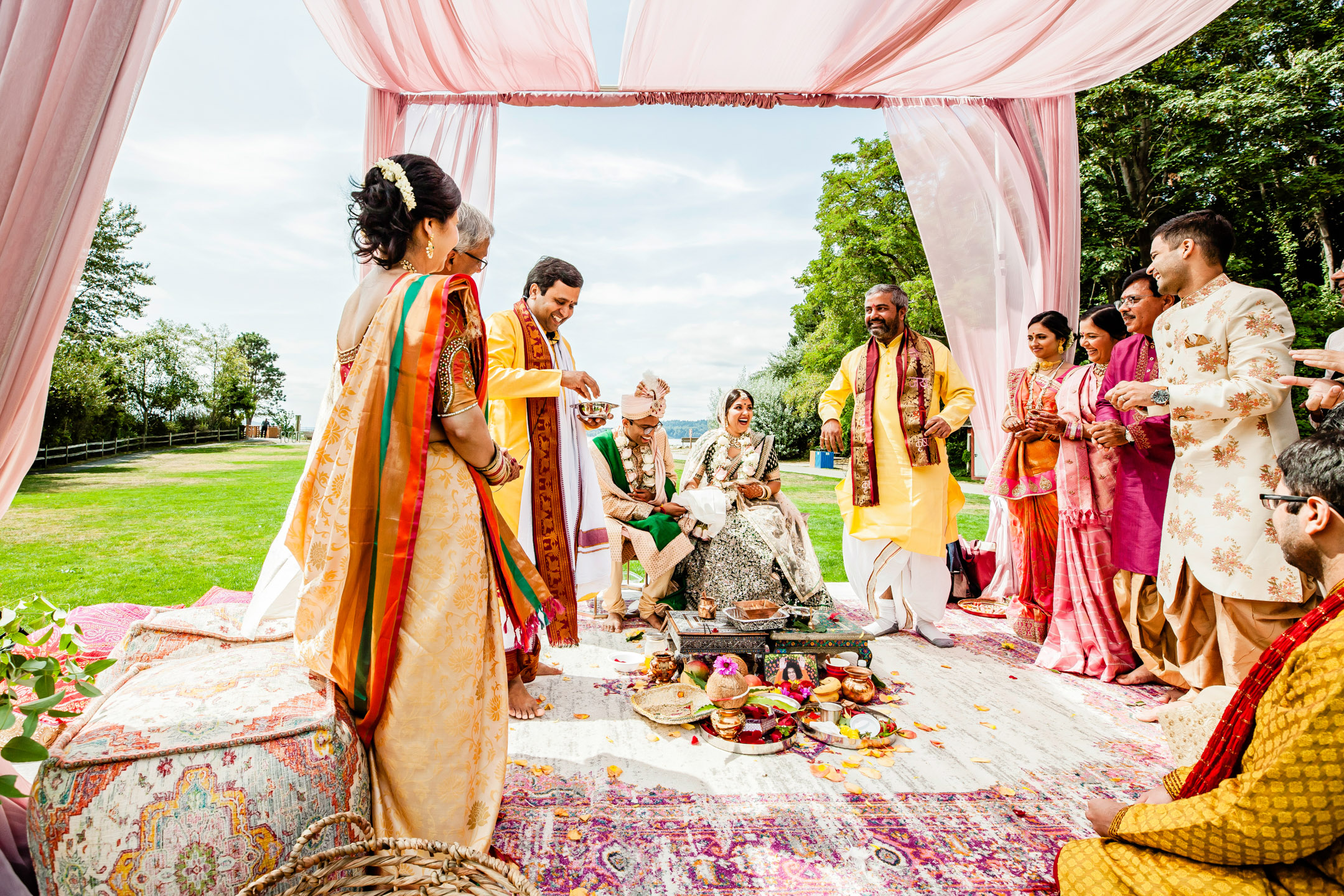 Des Moines Beach Park Indian Wedding by Seattle Wedding Photographer James Thomas Long Photography