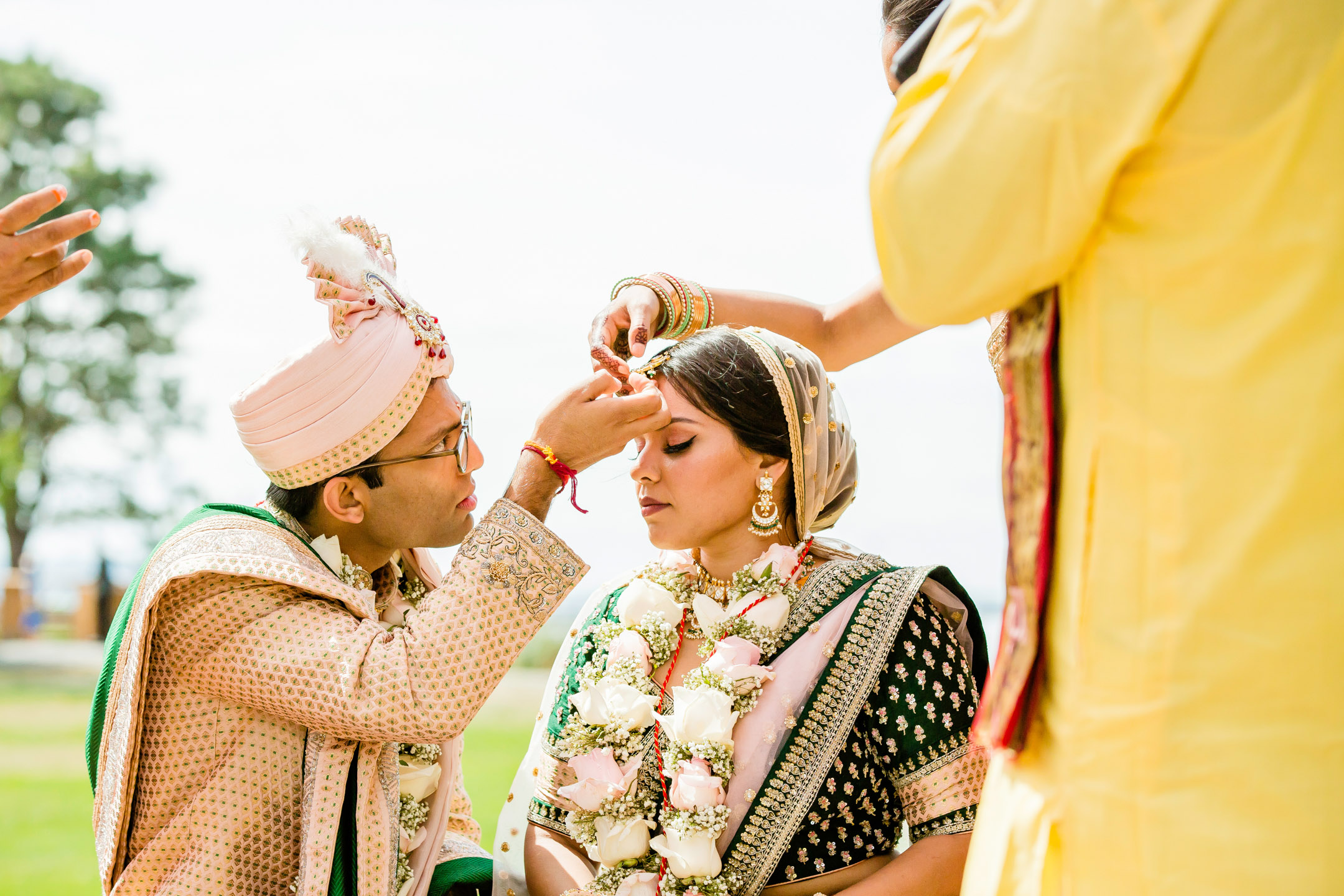 Des Moines Beach Park Indian Wedding by Seattle Wedding Photographer James Thomas Long Photography