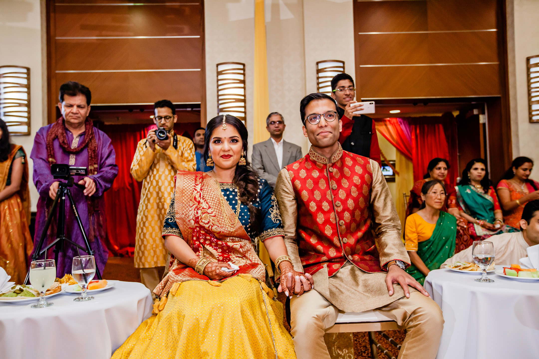 Seattle Airport Marriott wedding Sangeet and Garba by Seattle wedding photographer James Thomas Long Photography