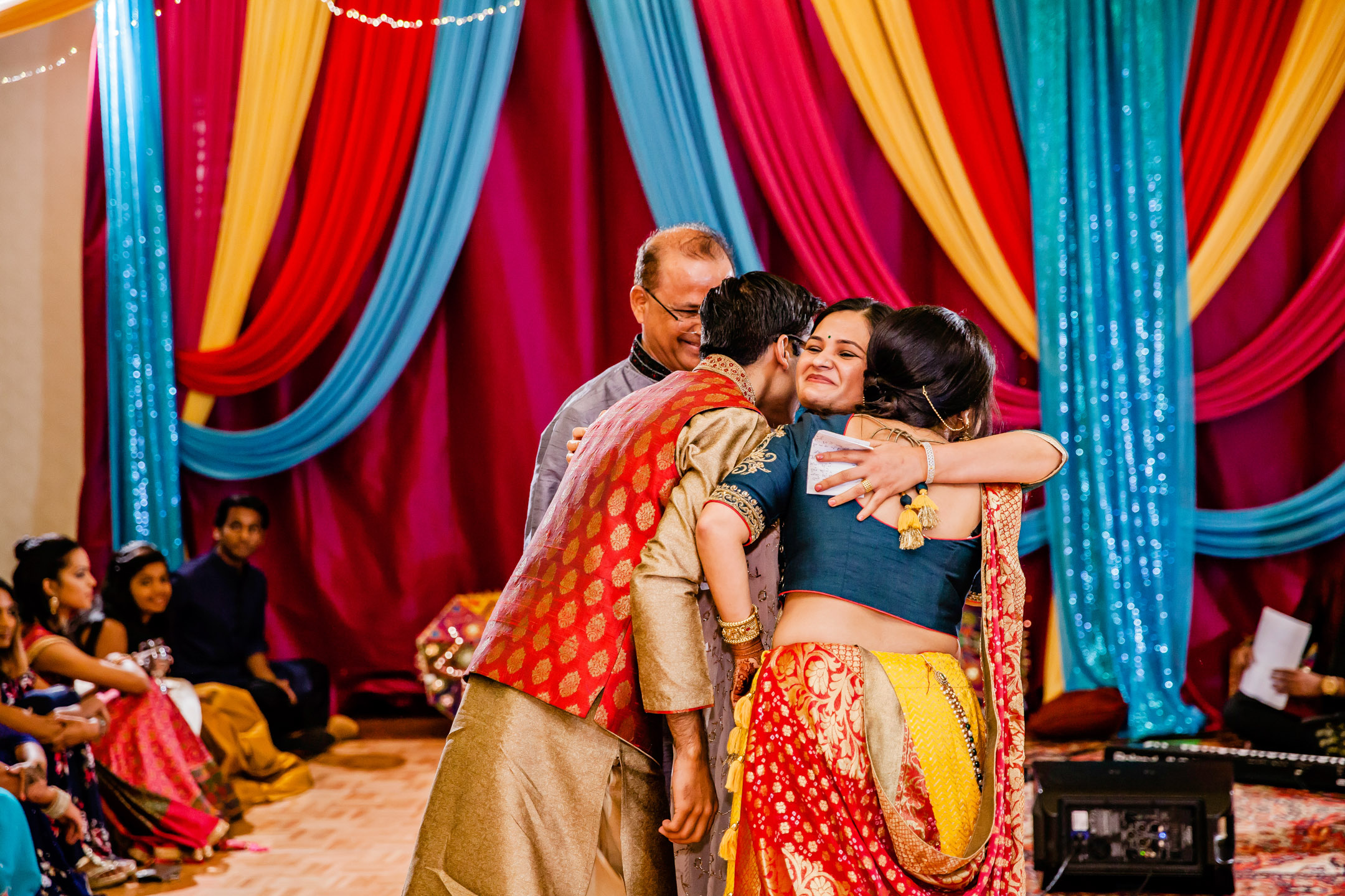 Seattle Airport Marriott wedding Sangeet and Garba by Seattle wedding photographer James Thomas Long Photography