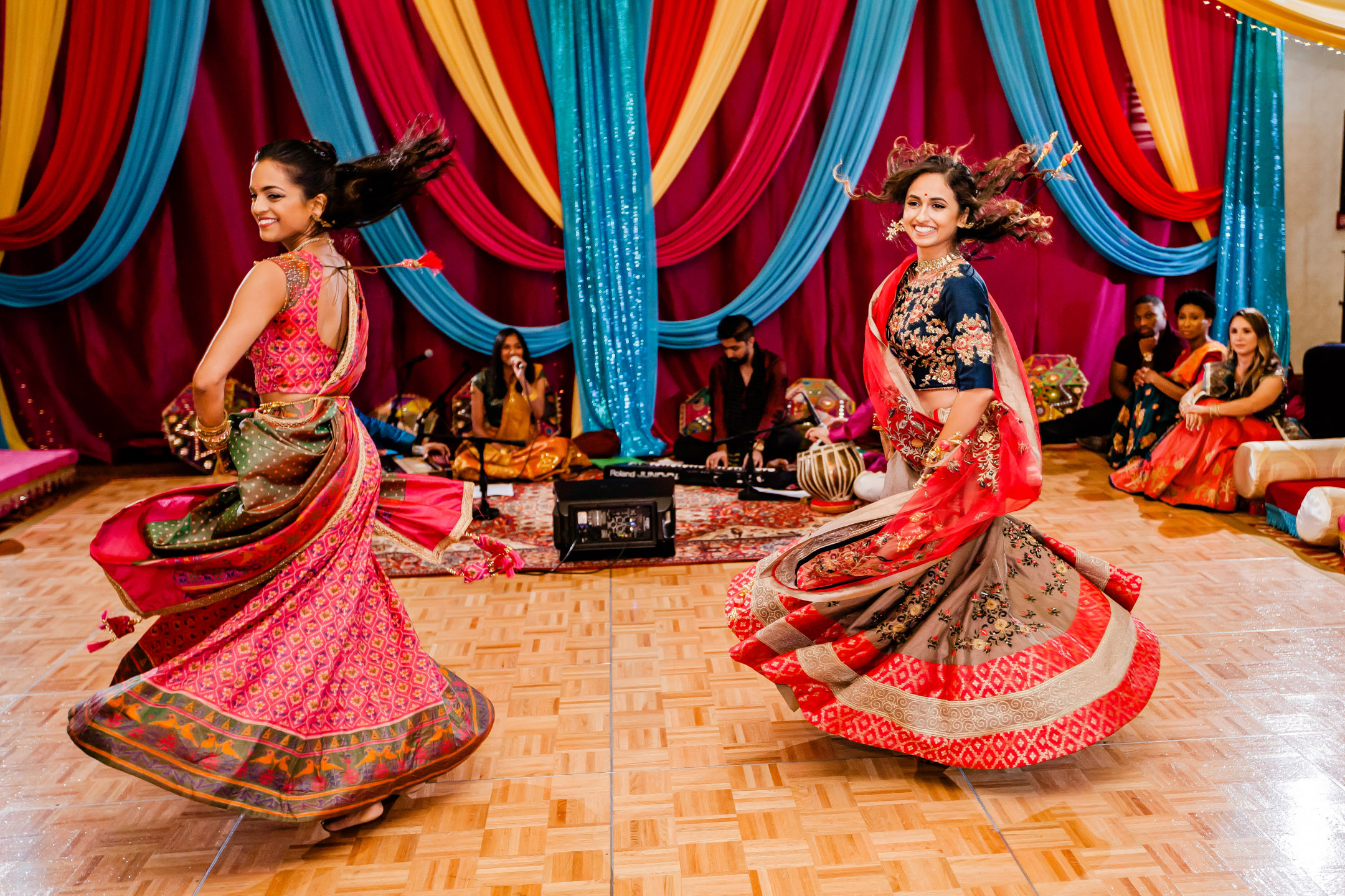 Seattle Airport Marriott wedding Sangeet and Garba by Seattle wedding photographer James Thomas Long Photography