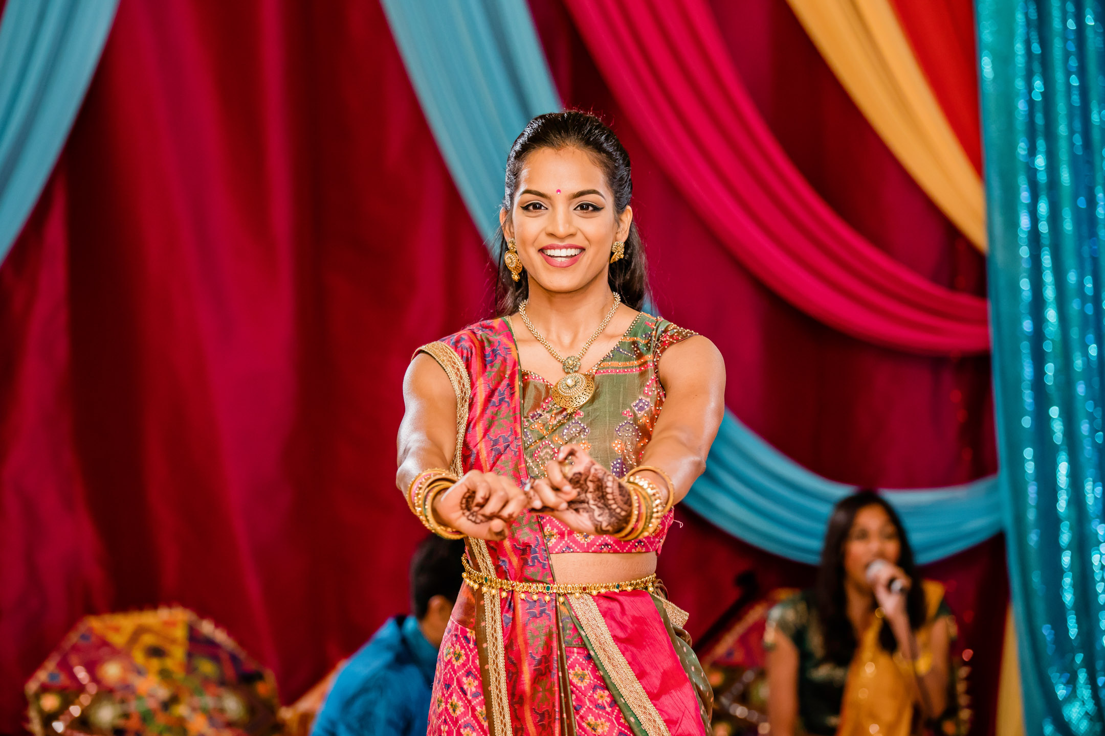 Seattle Airport Marriott wedding Sangeet and Garba by Seattle wedding photographer James Thomas Long Photography