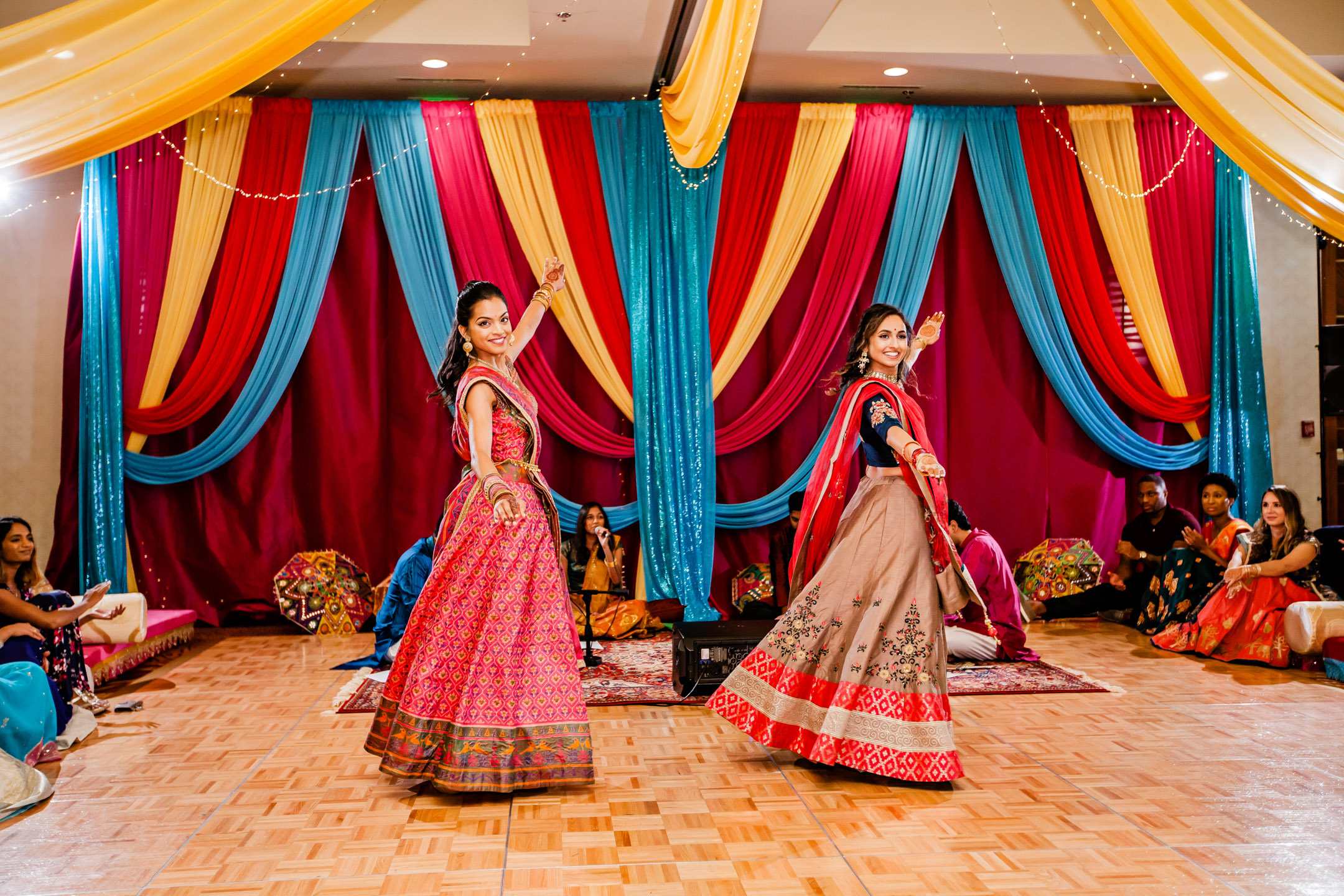 Seattle Airport Marriott wedding Sangeet and Garba by Seattle wedding photographer James Thomas Long Photography