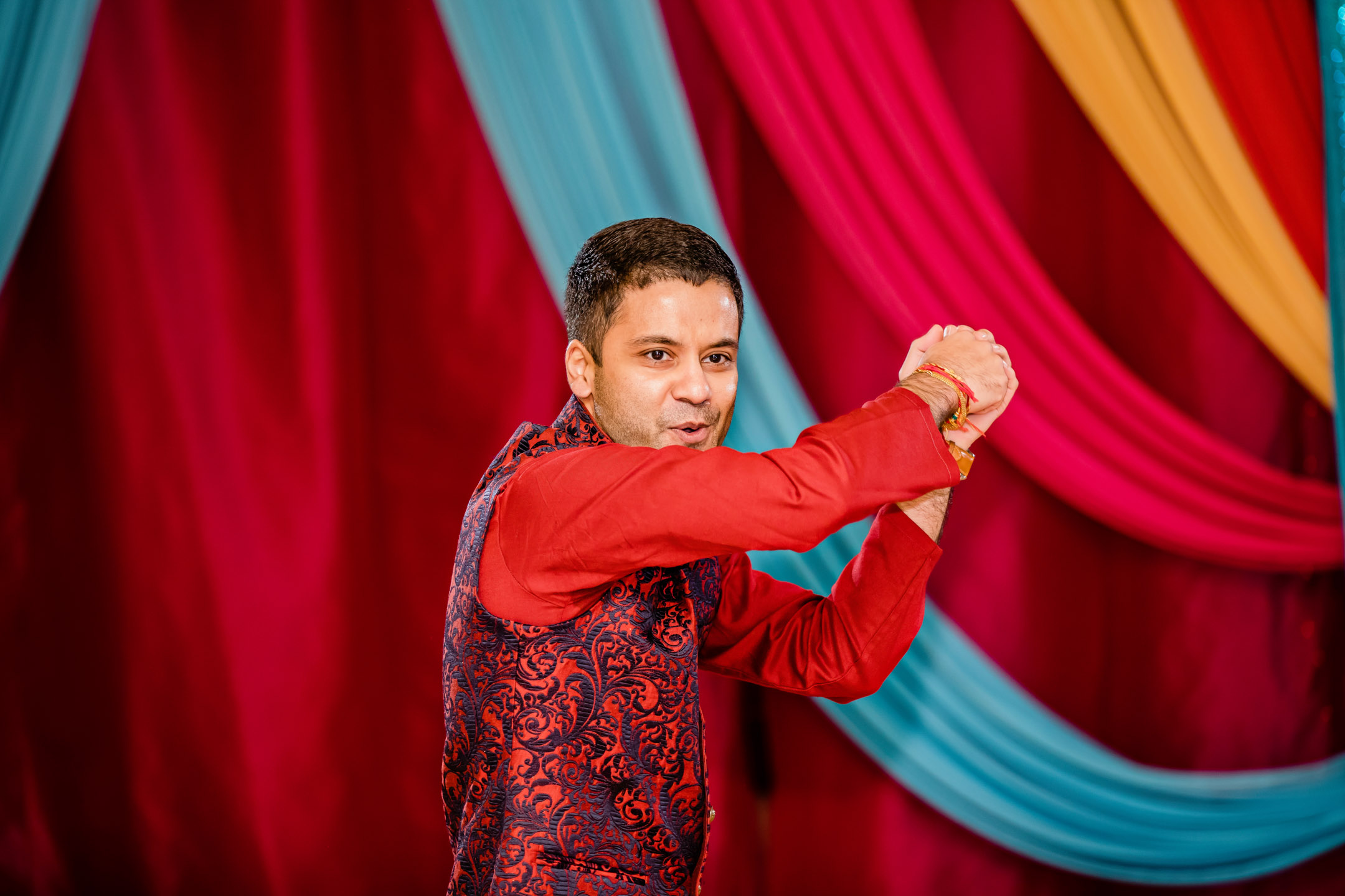 Seattle Airport Marriott wedding Sangeet and Garba by Seattle wedding photographer James Thomas Long Photography