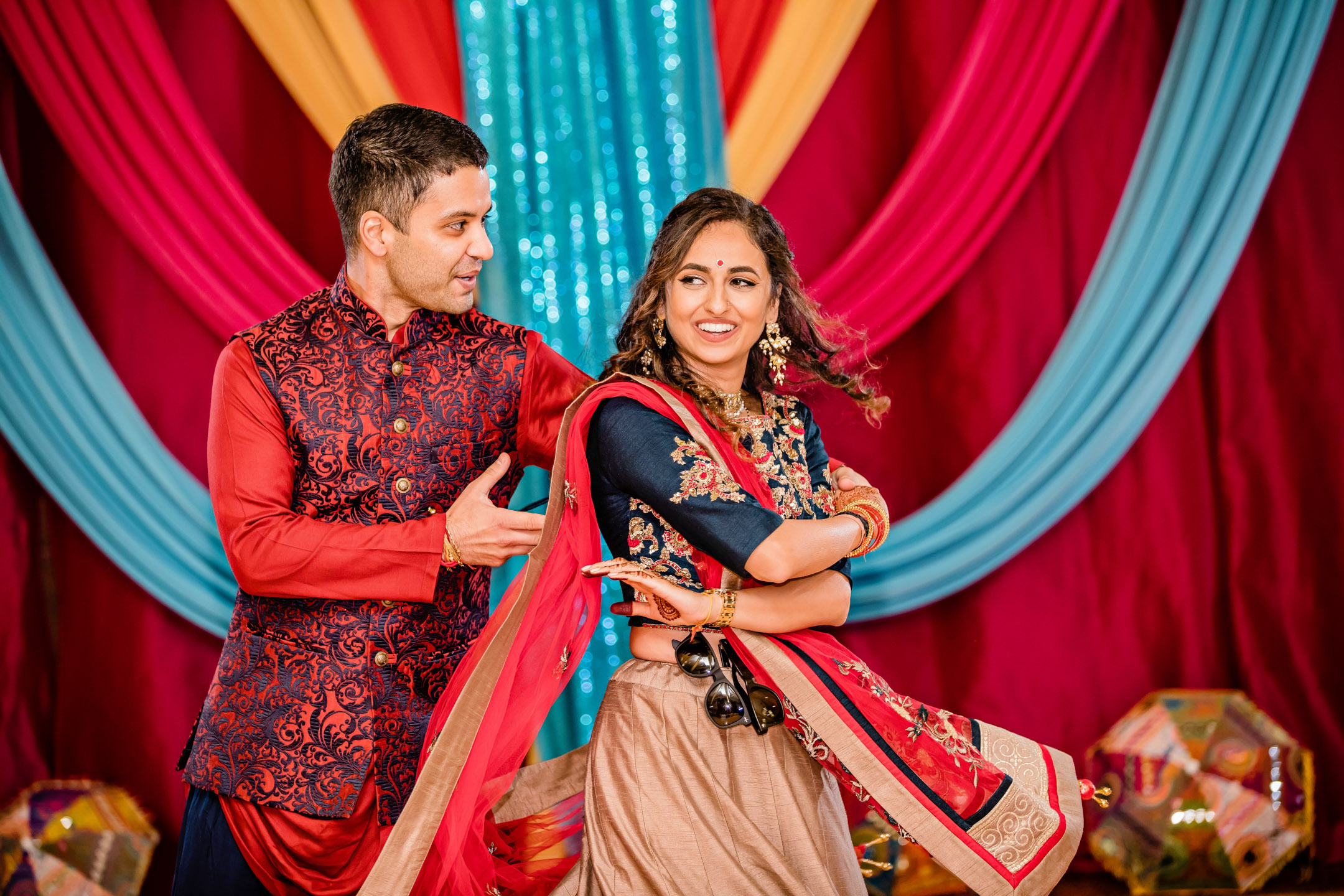 Seattle Airport Marriott wedding Sangeet and Garba by Seattle wedding photographer James Thomas Long Photography