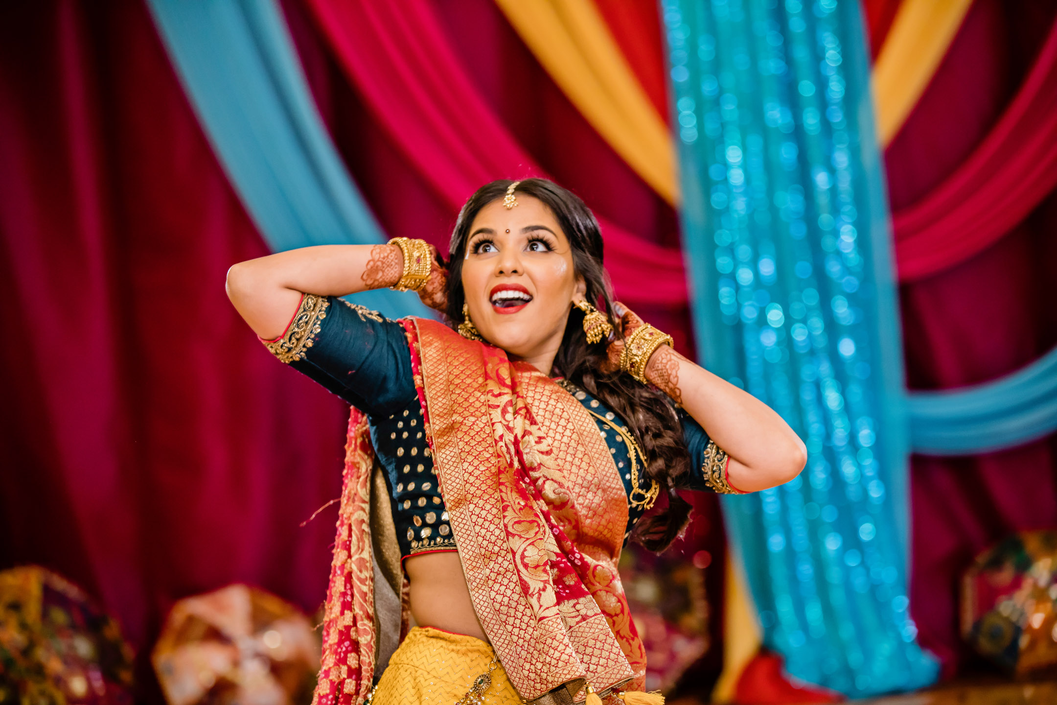 Seattle Airport Marriott wedding Sangeet and Garba by Seattle wedding photographer James Thomas Long Photography