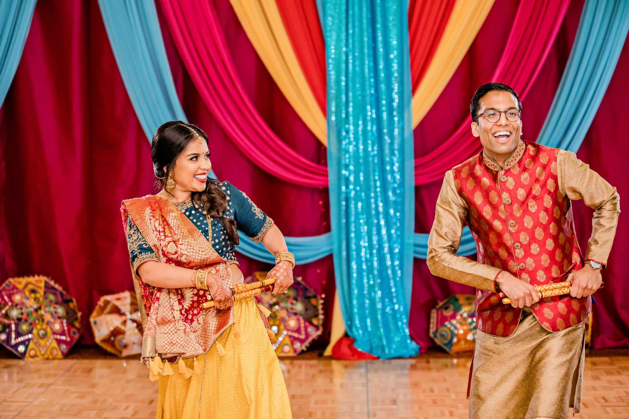 Seattle Airport Marriott wedding Sangeet and Garba by Seattle wedding photographer James Thomas Long Photography