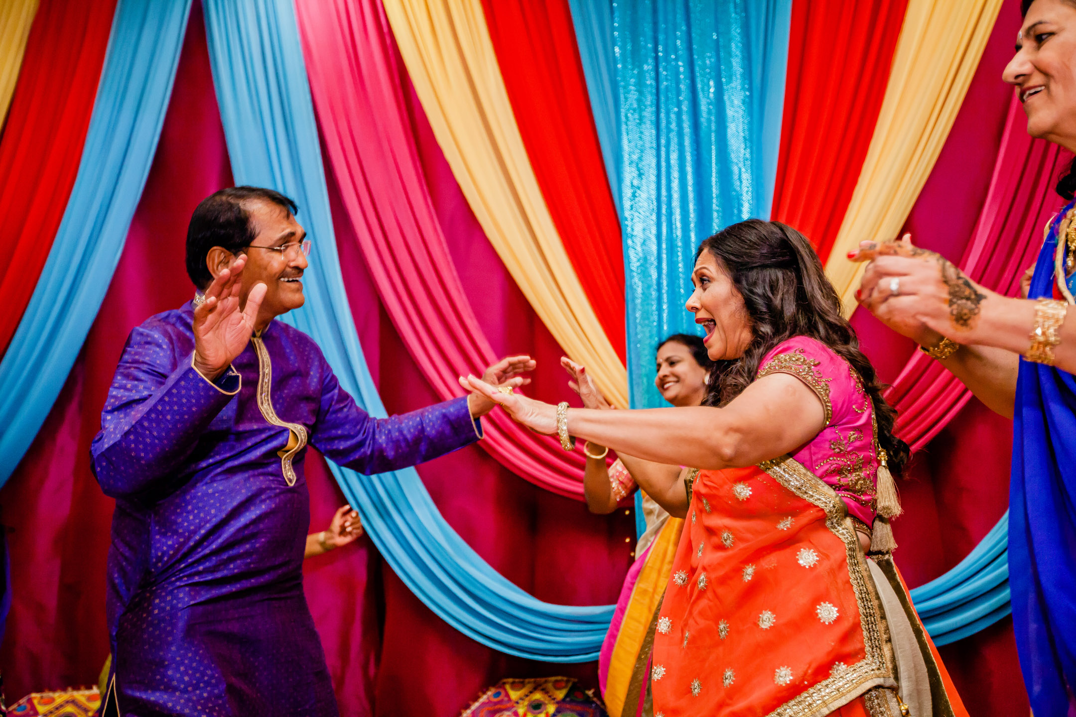 Seattle Airport Marriott wedding Sangeet and Garba by Seattle wedding photographer James Thomas Long Photography