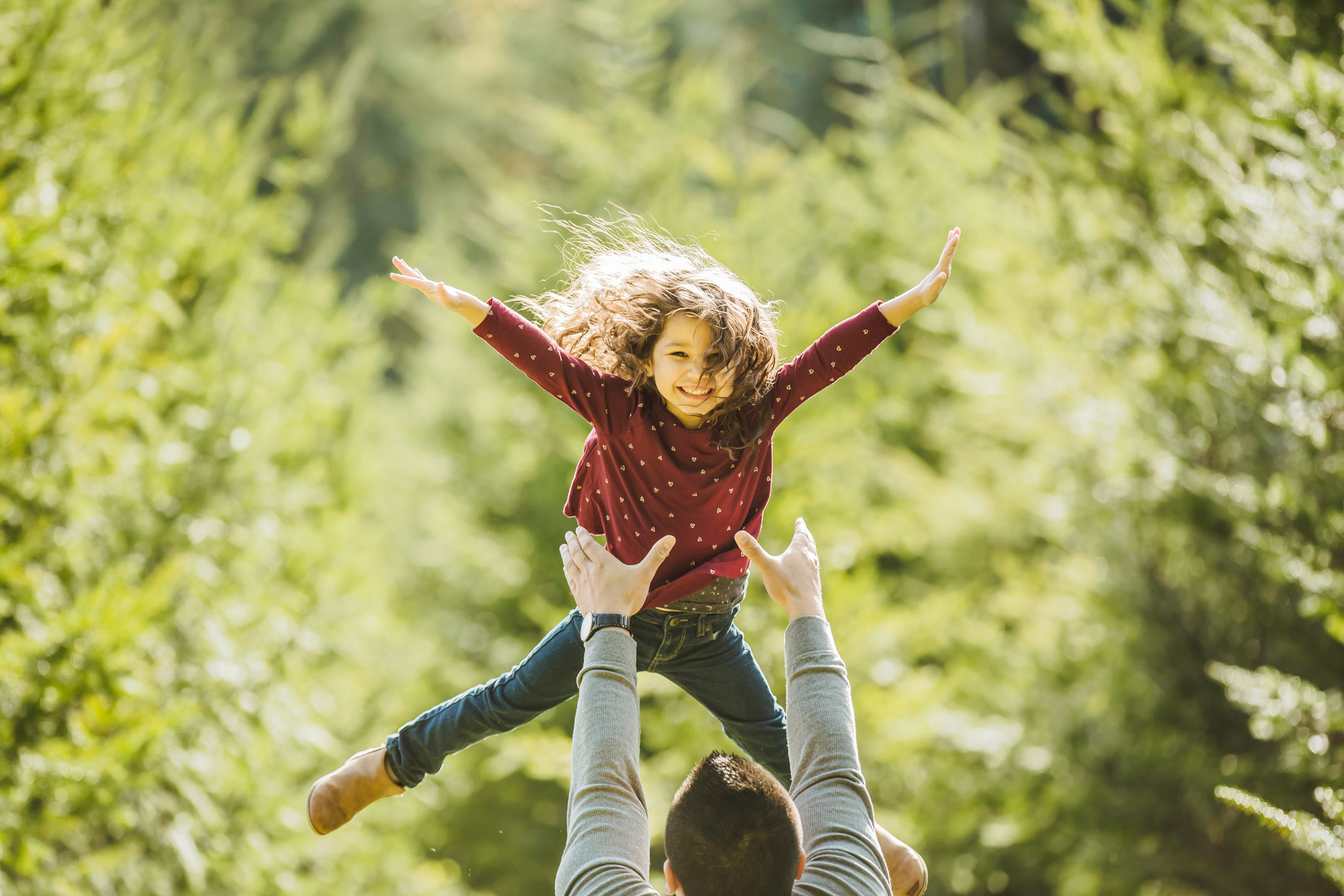 Family of three photography session at Snoqualmie Falls by James Thomas Long Photography