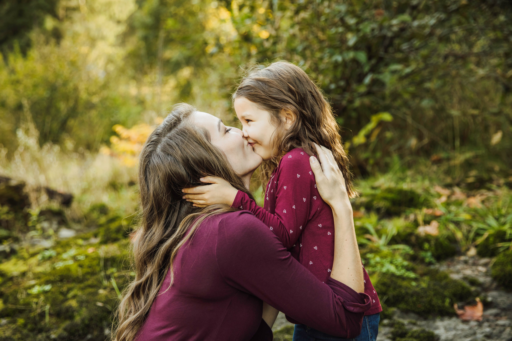 Family of three photography session at Snoqualmie Falls by James Thomas Long Photography