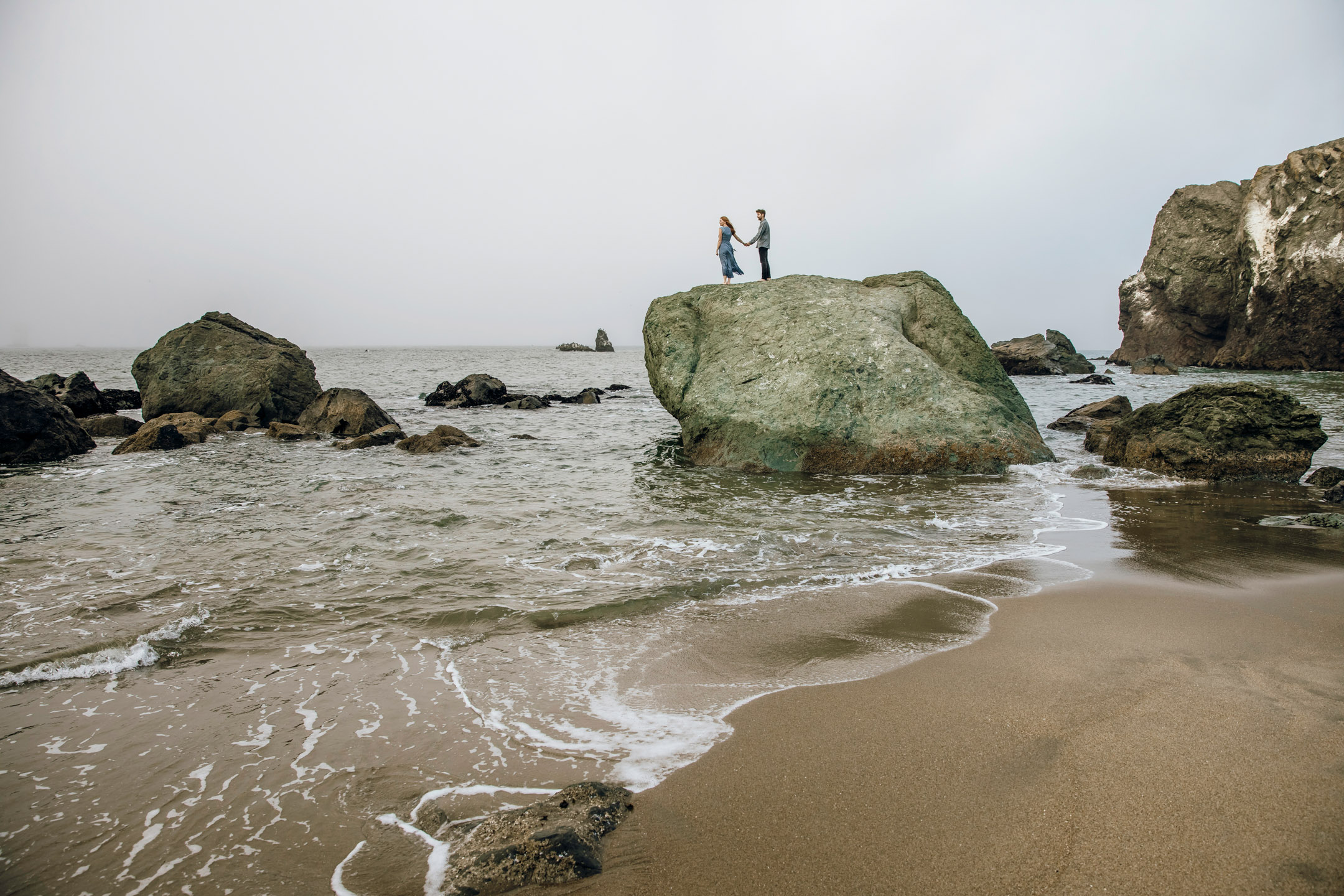 San Francisco Land's End engagement photos by Seattle wedding photographer James Thomas Long Photography