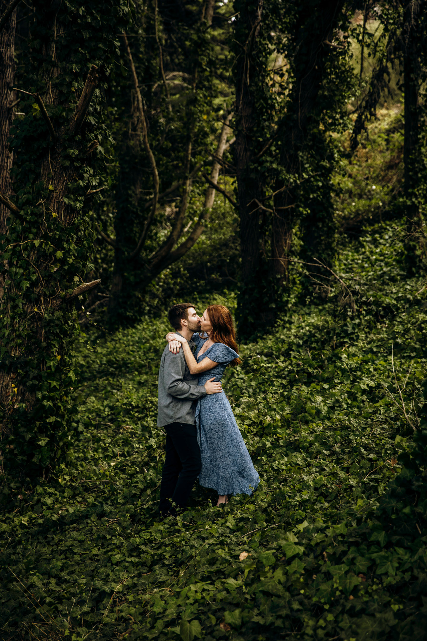 San Francisco Land's End engagement photos by Seattle wedding photographer James Thomas Long Photography