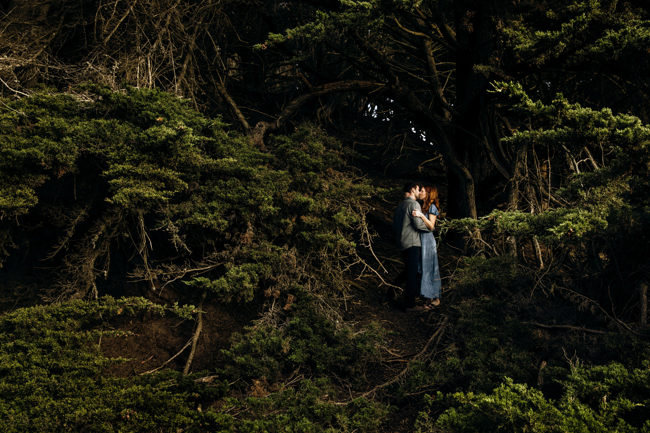 San Francisco Land's End engagement photos by Seattle wedding photographer James Thomas Long Photography