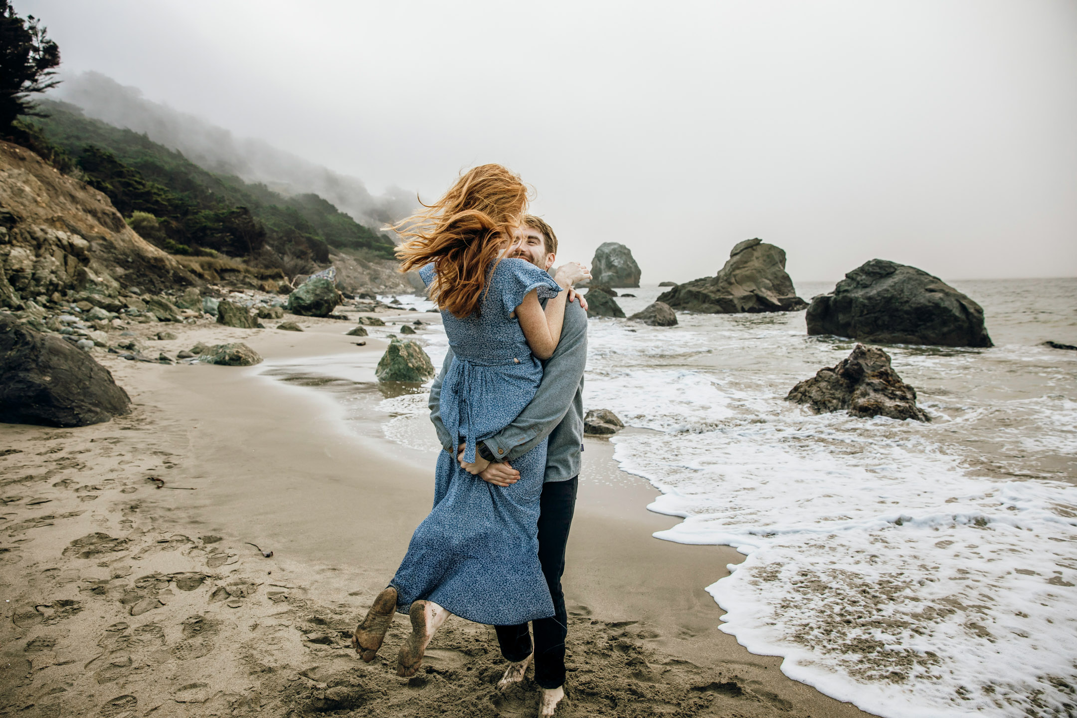 San Francisco Land's End engagement photos by Seattle wedding photographer James Thomas Long Photography