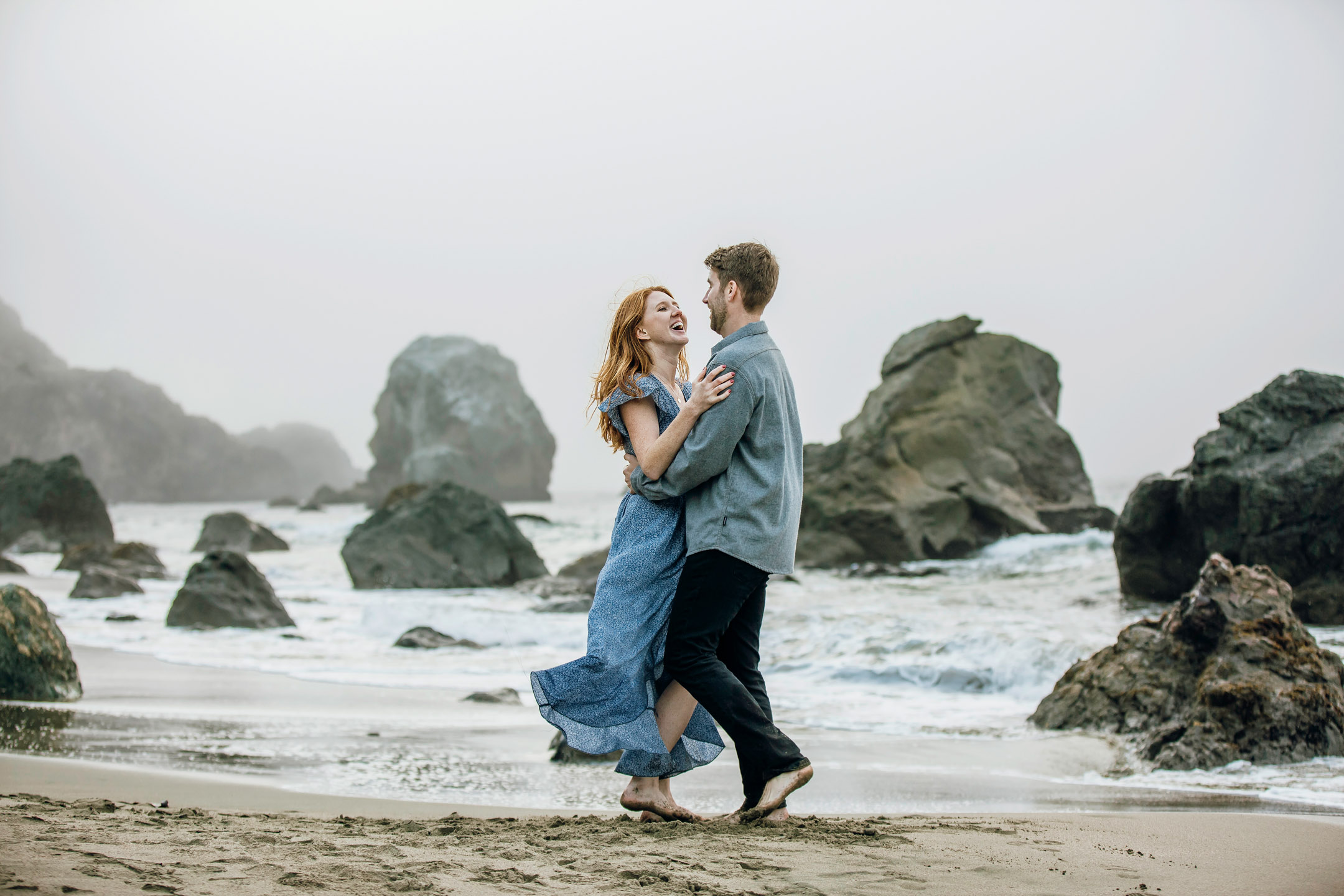 San Francisco Land's End engagement photos by Seattle wedding photographer James Thomas Long Photography