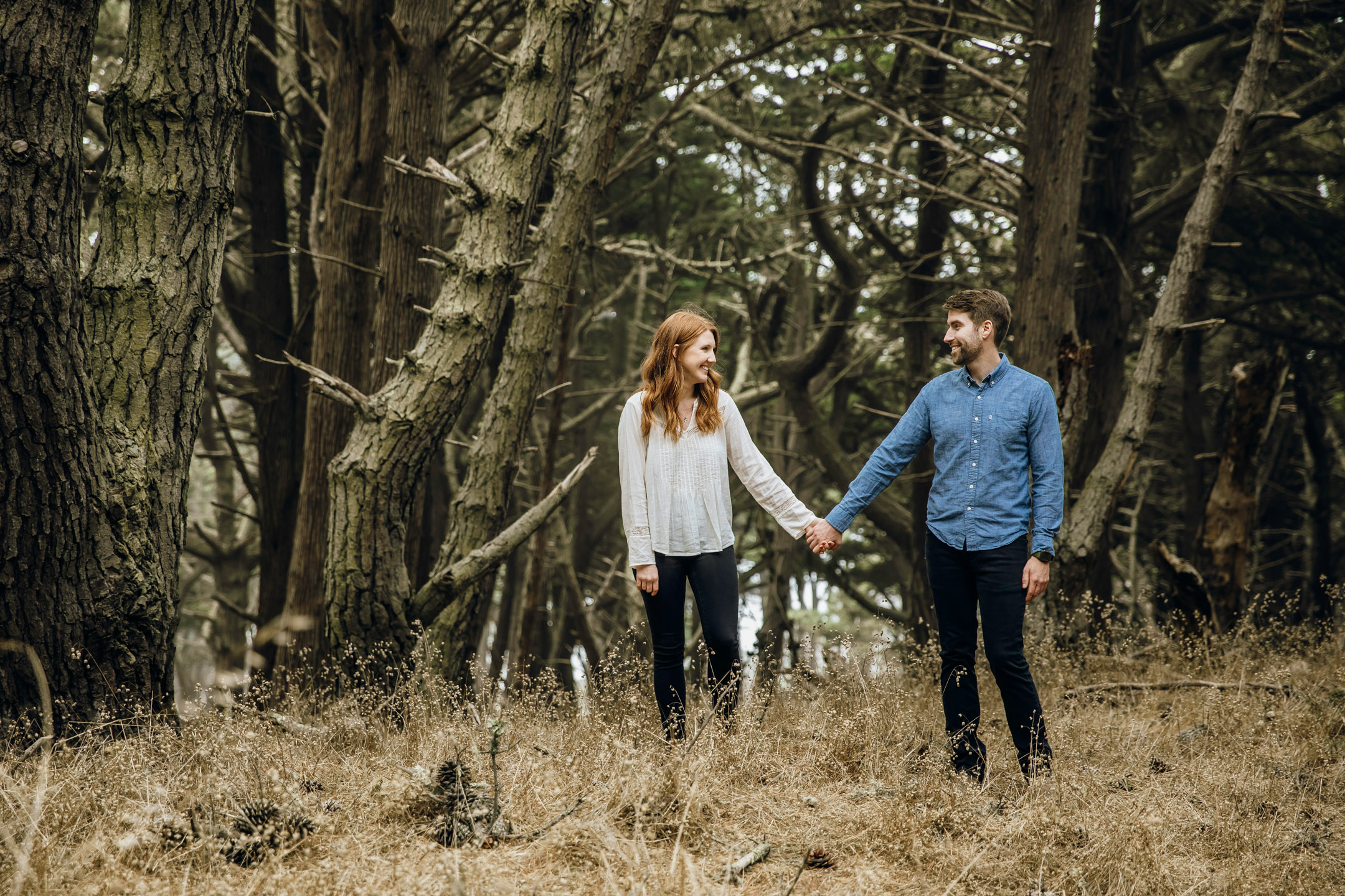 San Francisco Land's End engagement photos by Seattle wedding photographer James Thomas Long Photography