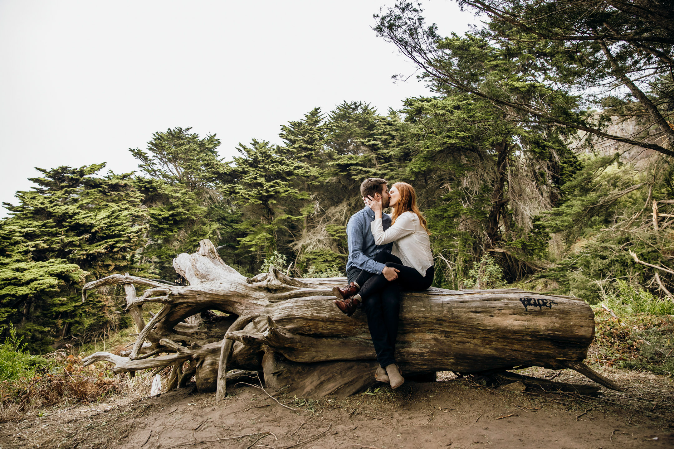 San Francisco Land's End engagement photos by Seattle wedding photographer James Thomas Long Photography