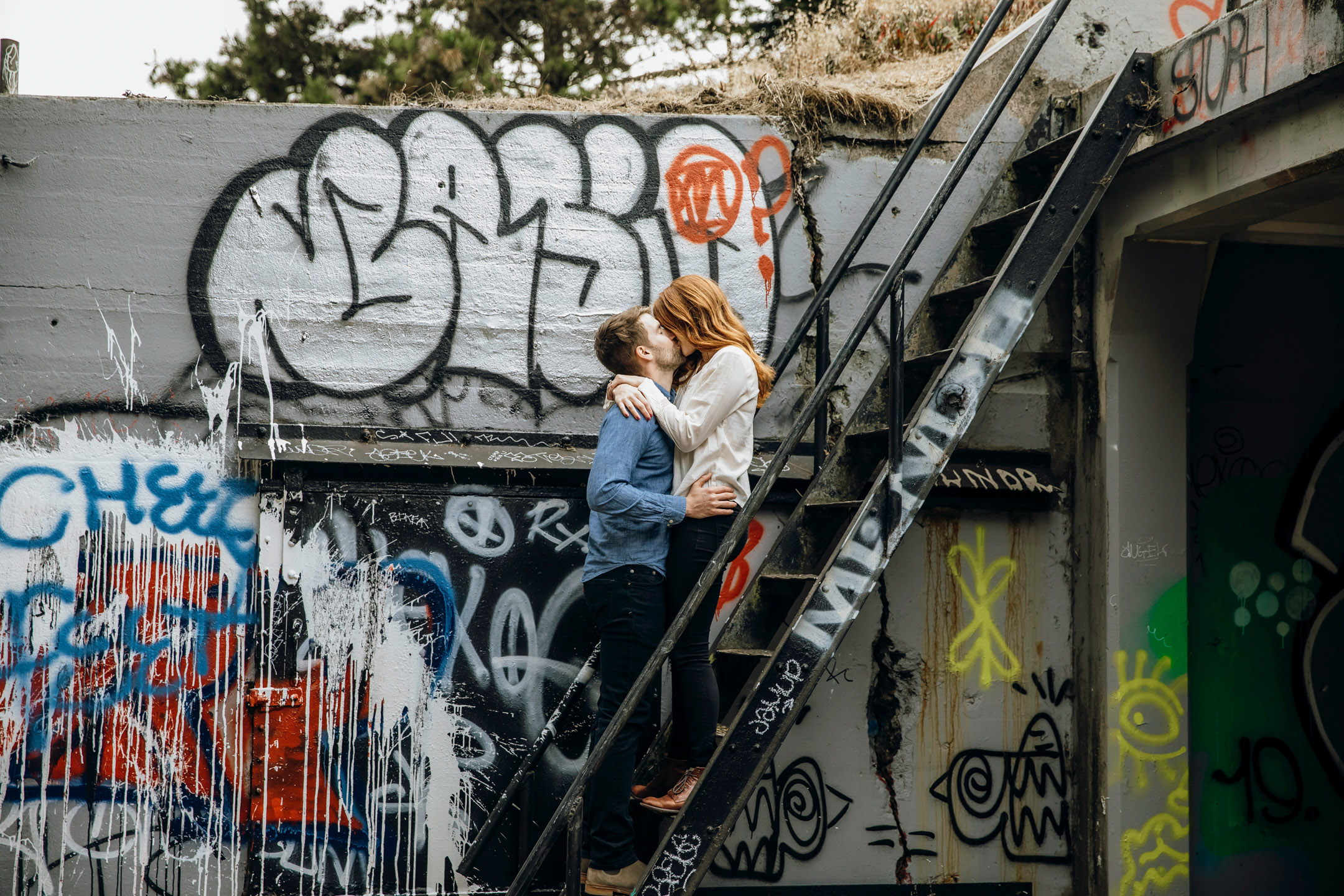 San Francisco Land's End engagement photos by Seattle wedding photographer James Thomas Long Photography