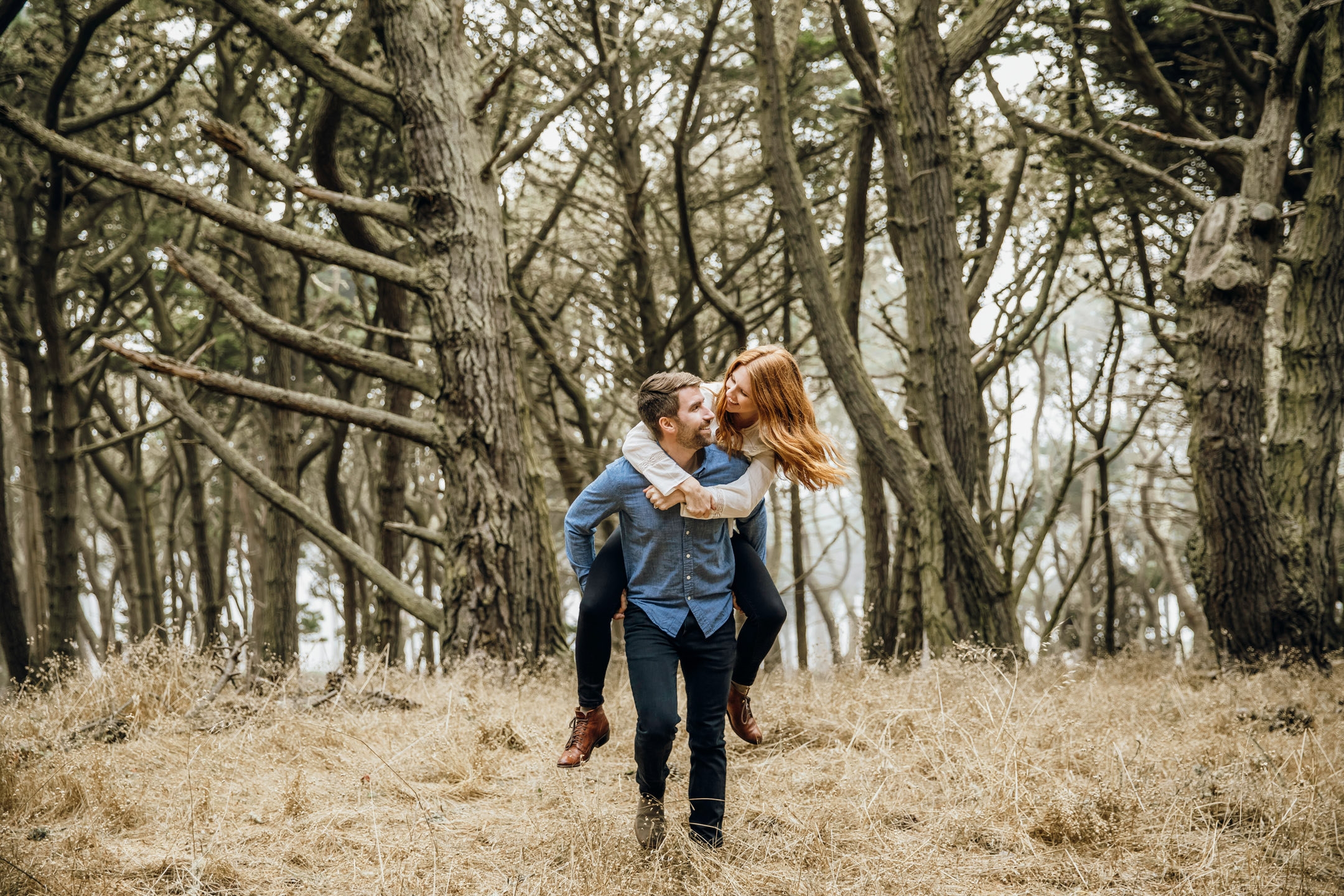 San Francisco Land's End engagement photos by Seattle wedding photographer James Thomas Long Photography