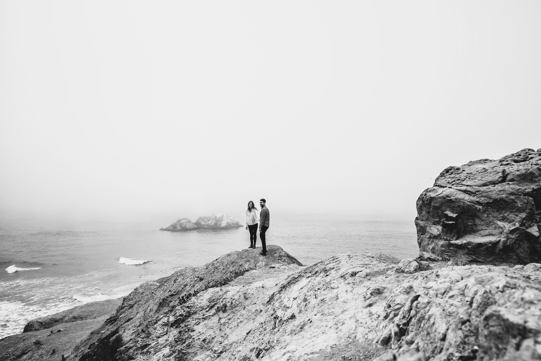 San Francisco Land's End engagement photos by Seattle wedding photographer James Thomas Long Photography