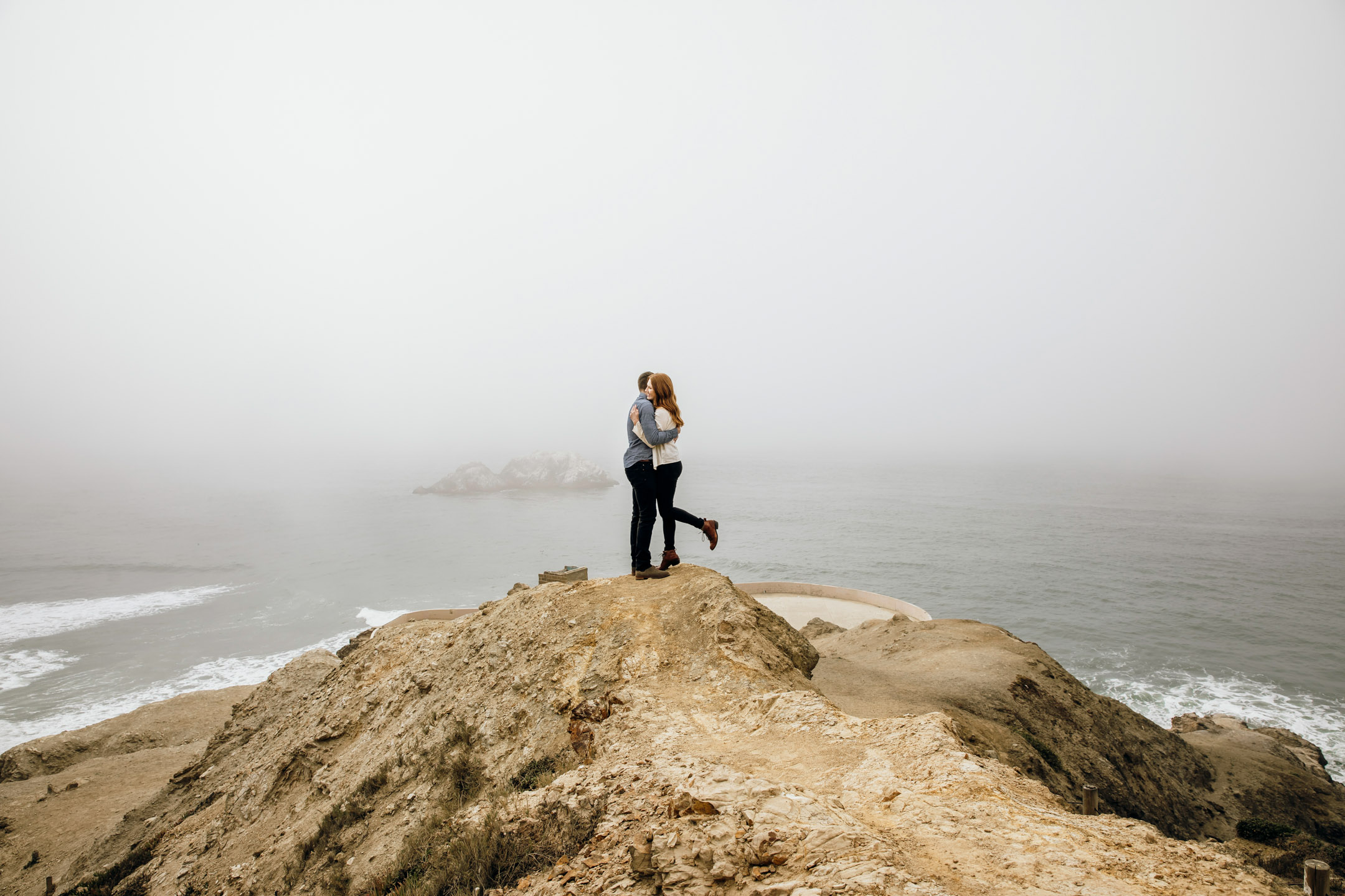 San Francisco Land's End engagement photos by Seattle wedding photographer James Thomas Long Photography