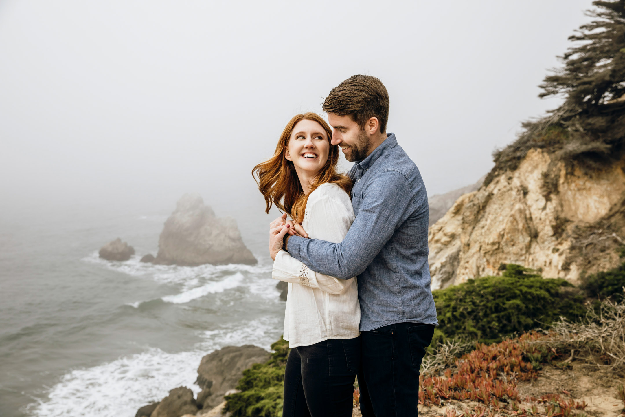 San Francisco Land's End engagement photos by Seattle wedding photographer James Thomas Long Photography