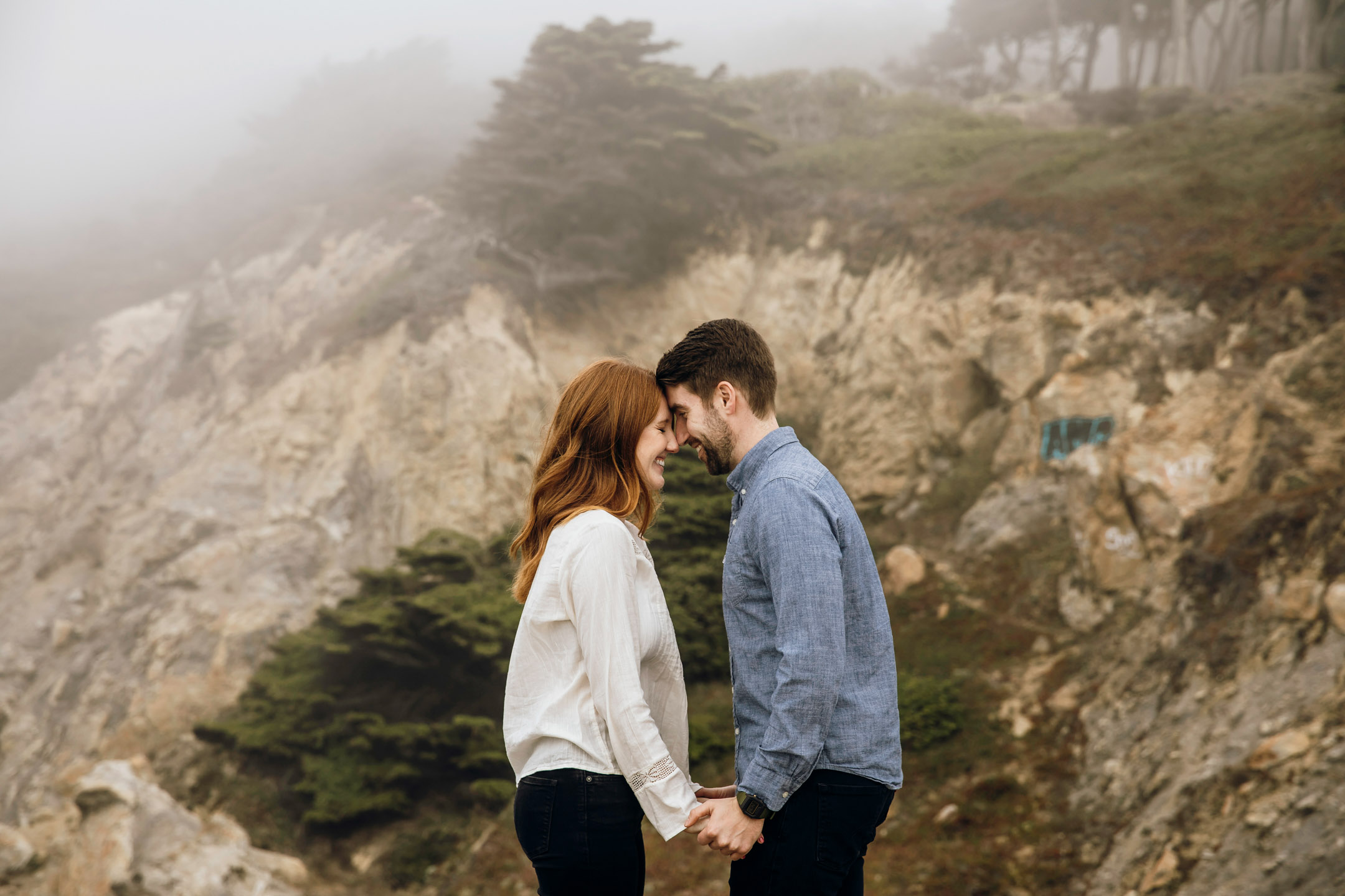 San Francisco Land's End engagement photos by Seattle wedding photographer James Thomas Long Photography