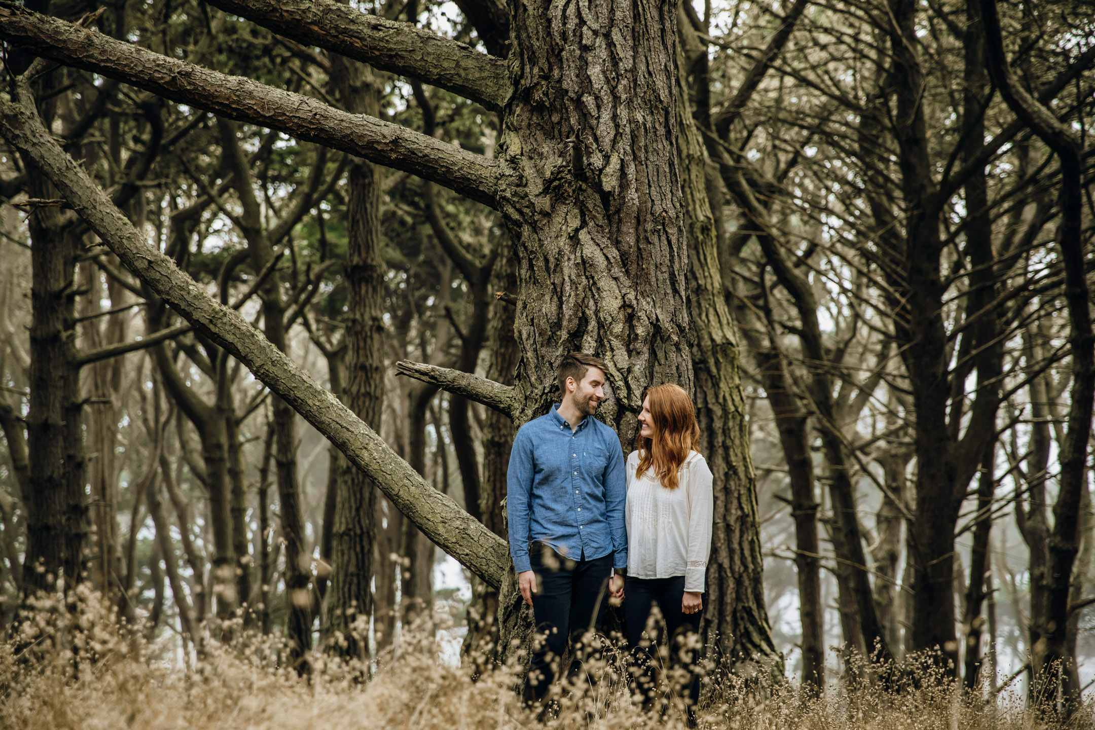 San Francisco Land's End engagement photos by Seattle wedding photographer James Thomas Long Photography