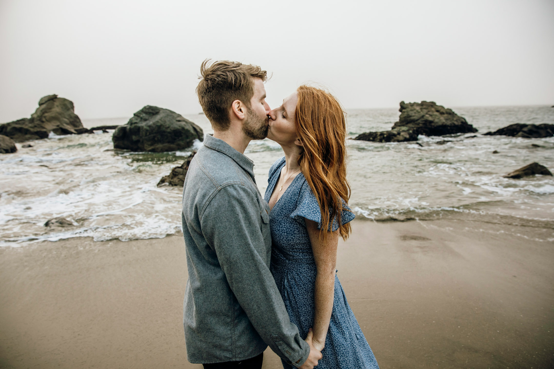 San Francisco Land's End engagement photos by Seattle wedding photographer James Thomas Long Photography