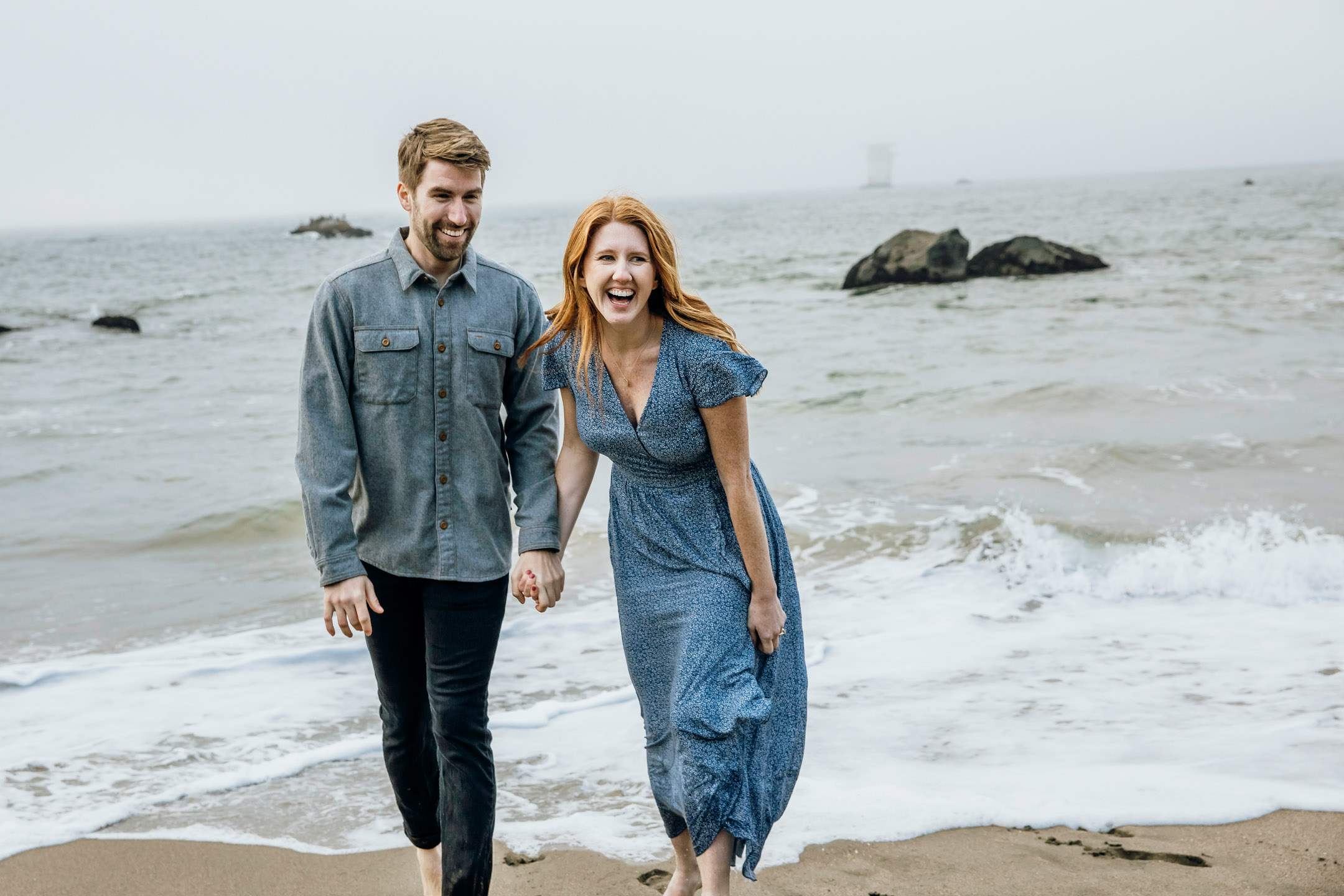 San Francisco Land's End engagement photos by Seattle wedding photographer James Thomas Long Photography