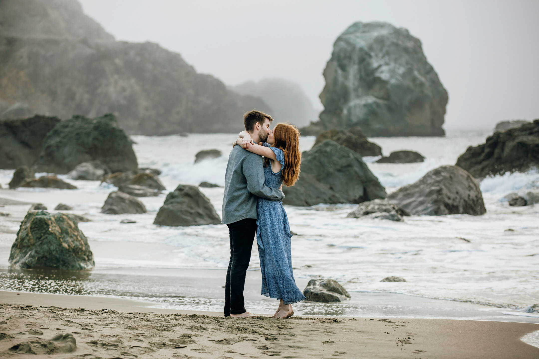 San Francisco Land's End engagement photos by Seattle wedding photographer James Thomas Long Photography