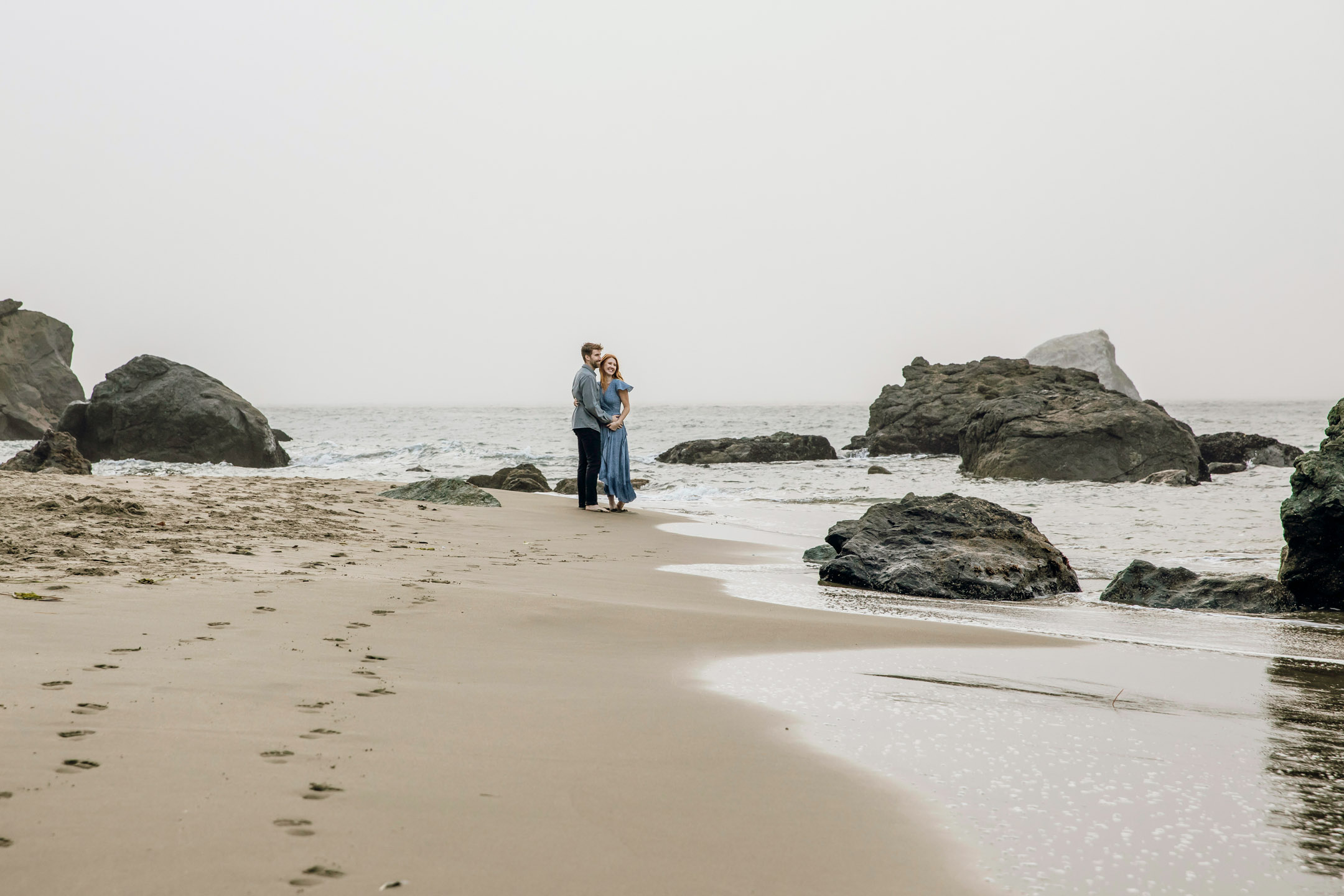 San Francisco Land's End engagement photos by Seattle wedding photographer James Thomas Long Photography